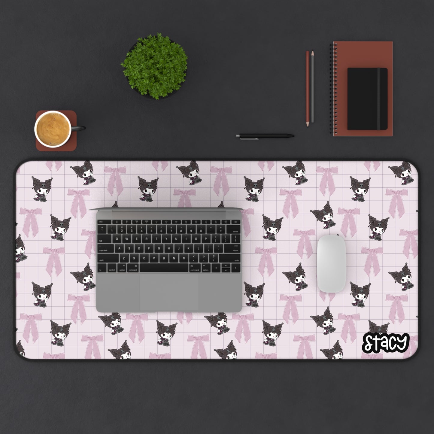 Cute Kuromi Desk Mat, Personalized Desk Pad for Kuromi Lovers, Office Decor, Home Office Accessories