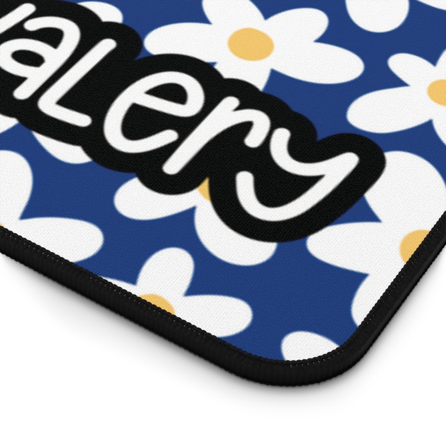 Personalized Cute Daisies Desk Mat Blue | Cute Desk Pad