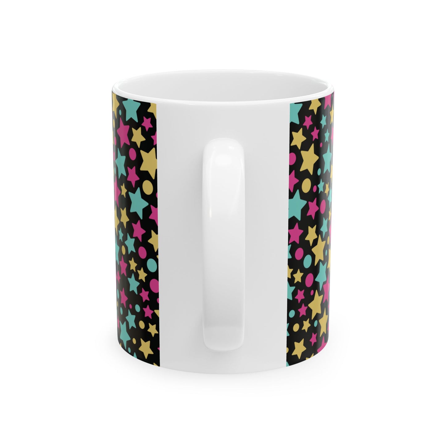 Cute Stars Black Coffee Mug (11oz)