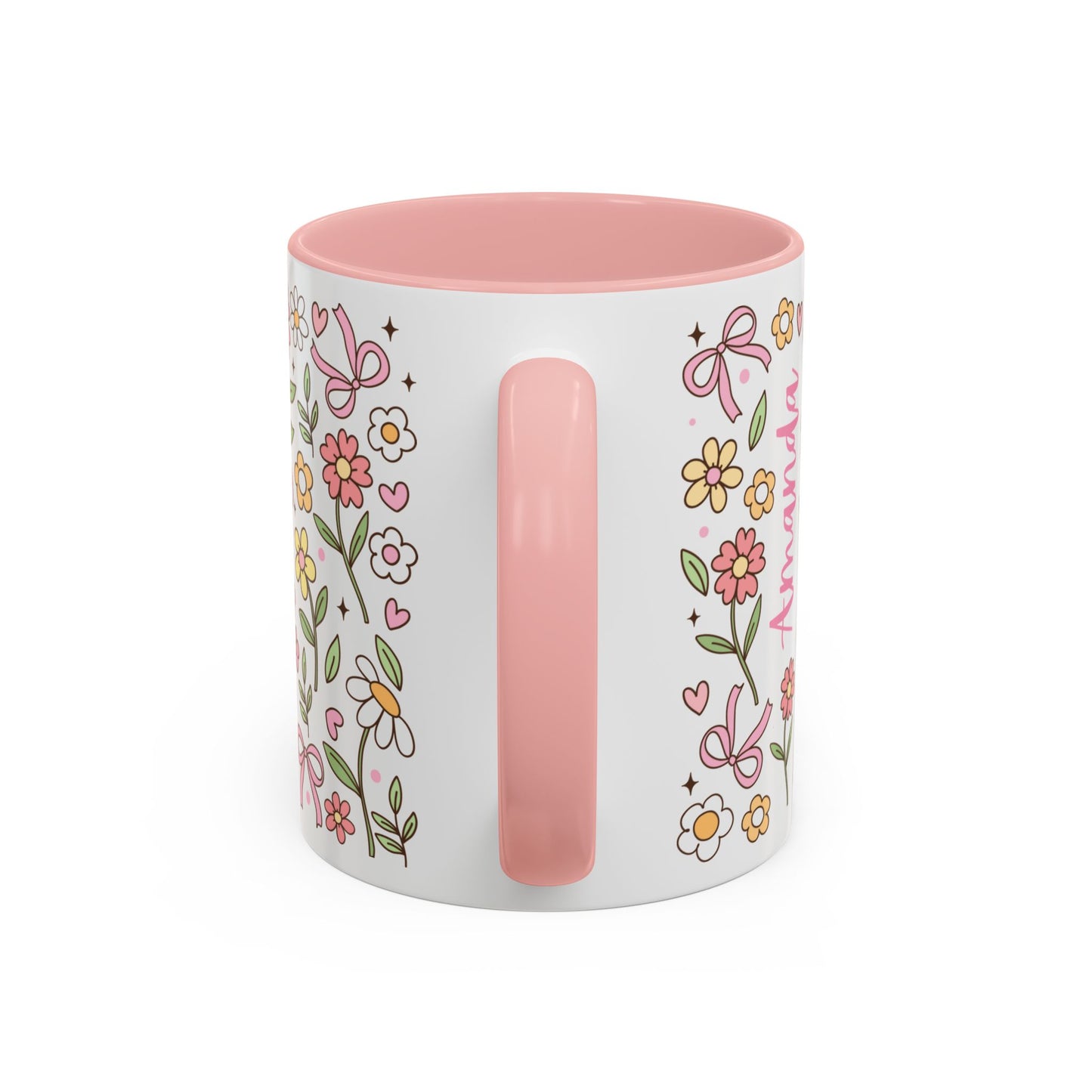 Cute Spring Floral Personalized Coffee Mug (11oz)