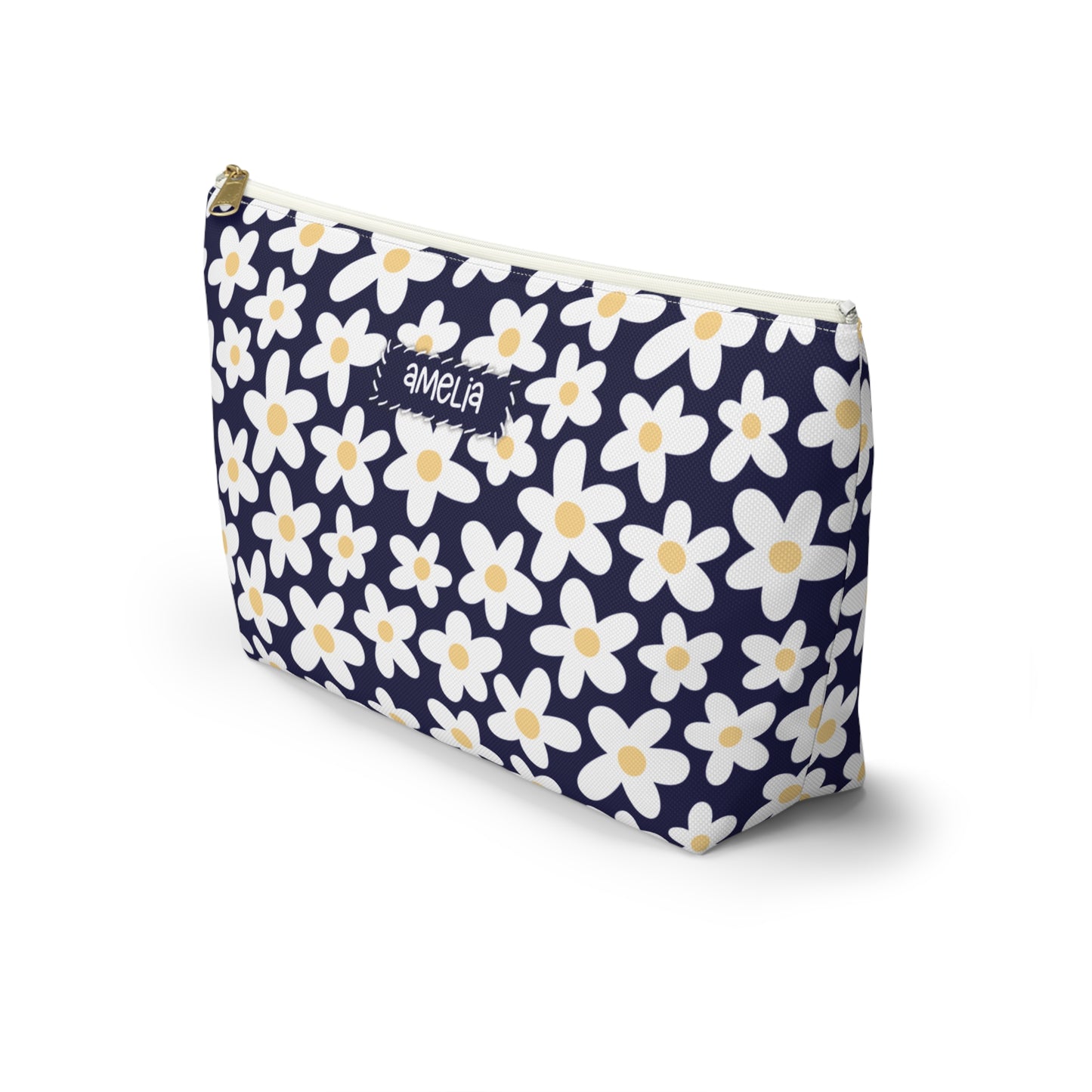 Personalized Retro Floral Pouch | Floral Accesories Bag