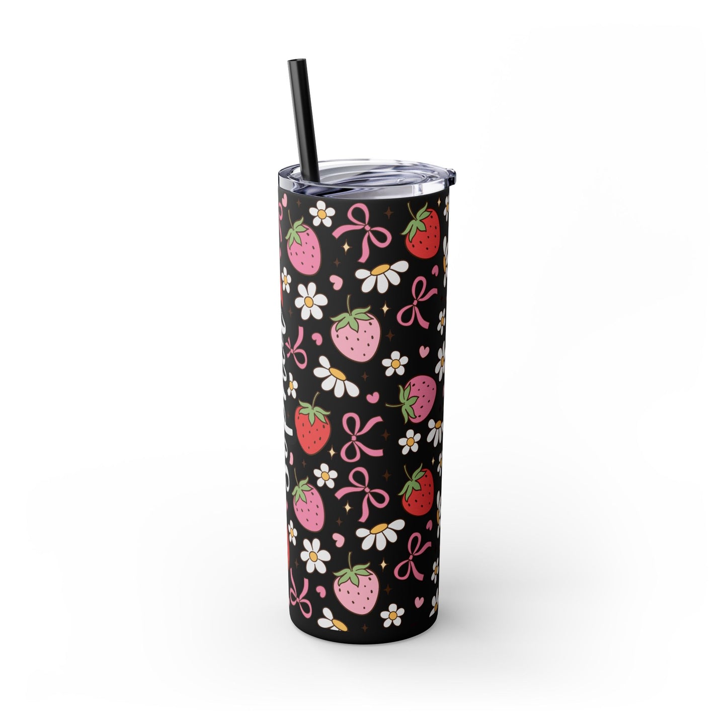 Personalized Matte Skinny Tumbler with Straw, 20oz