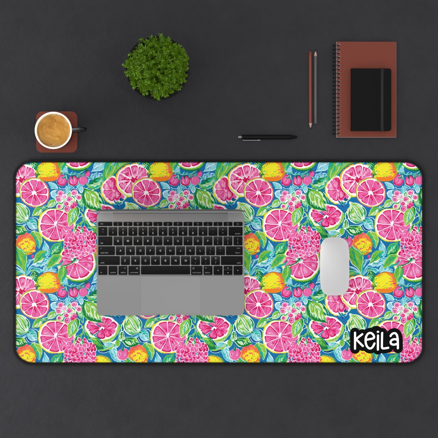 Personalized Cute Pink Lemonade Desk Mat | Cute Desk Pads