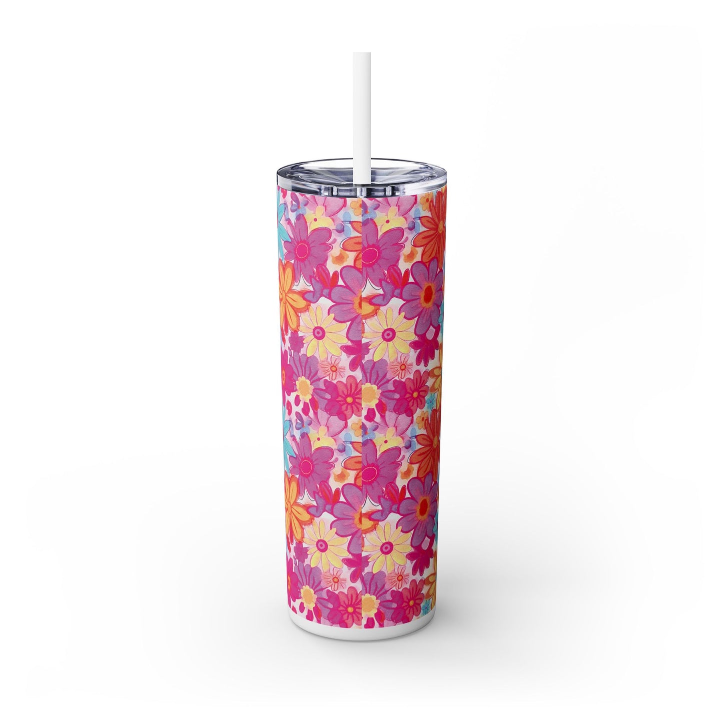 Personalized Skinny Tumbler with Straw, 20oz