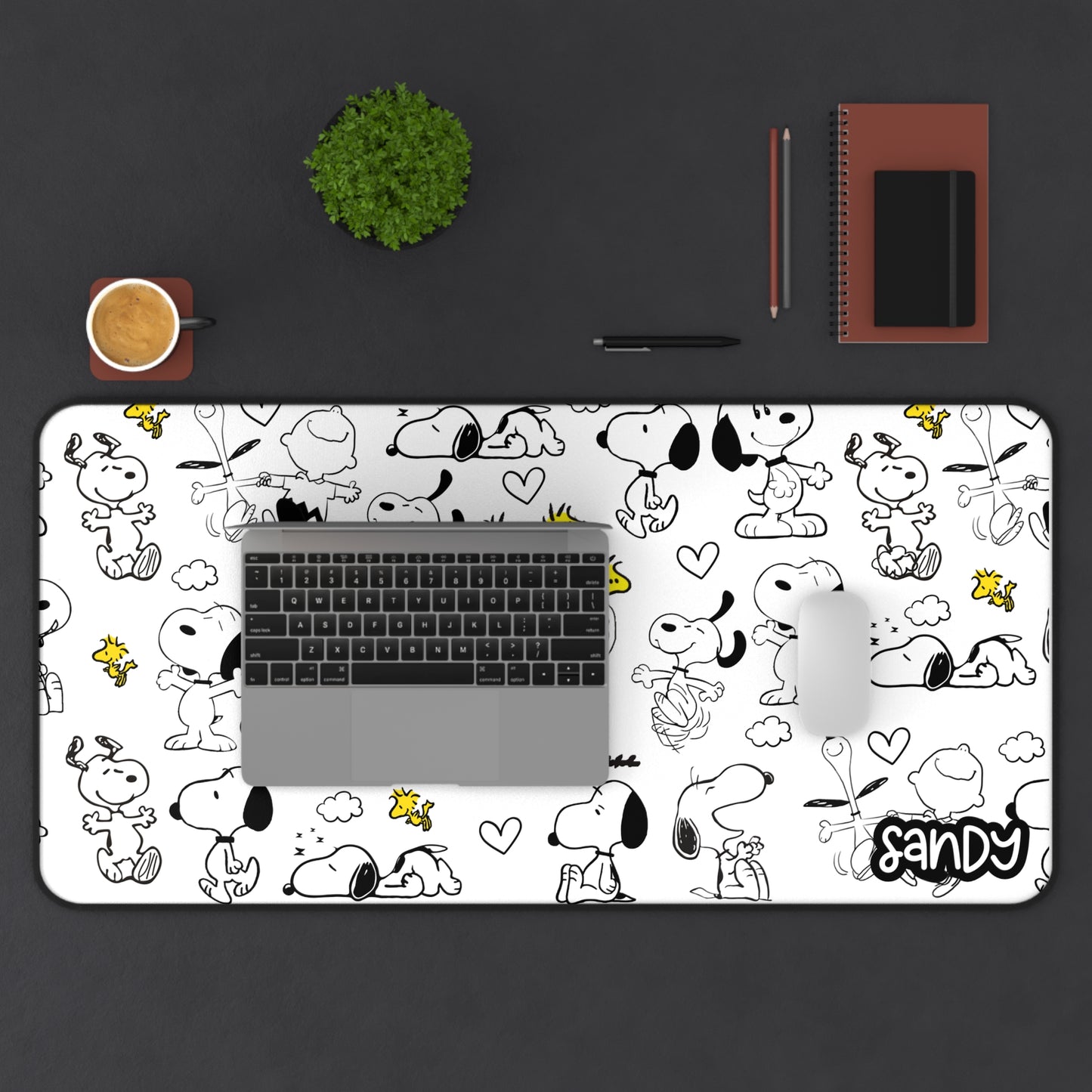 Cute Snoopy Desk Mat, Office Decor, Gift for Dog Lovers, Cute Mouse Pad, Valentine’s Day Gift, Cartoon Desk Accessory