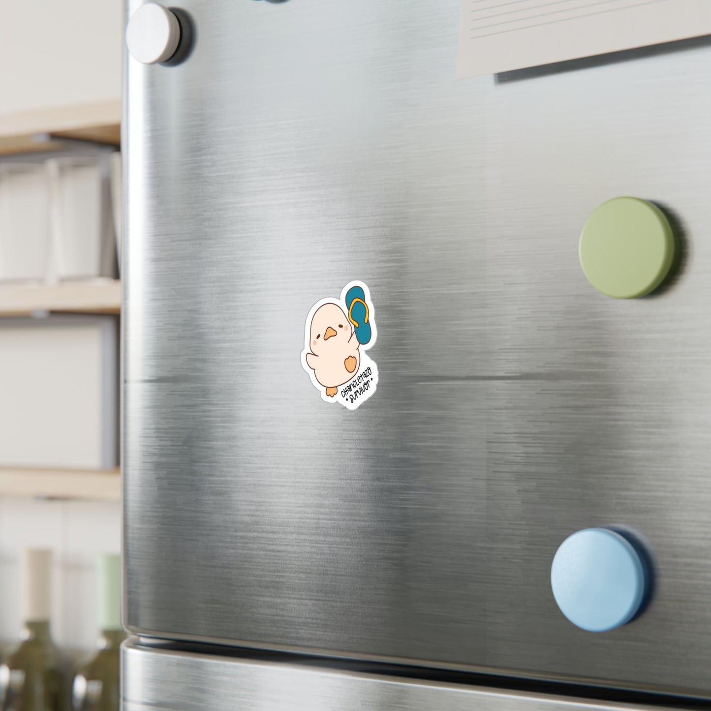 Cute Duck Humor Sticker (waterproof) 2”x2”