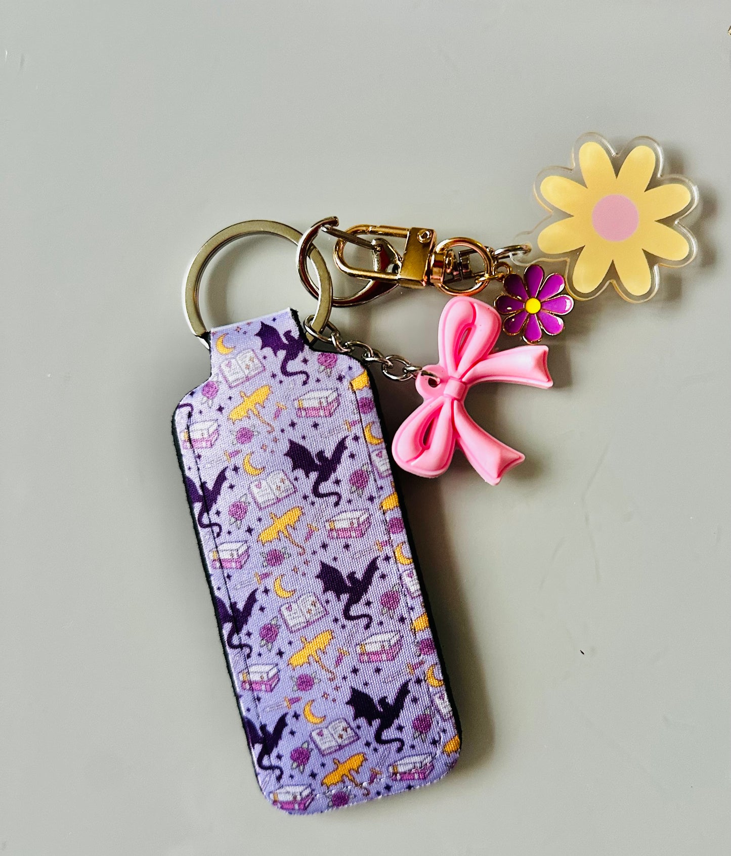 5-Pack Cute Keychain Lip Balm Holders | Includes Free Lip Balms & Mystery Charms | Free Shipping