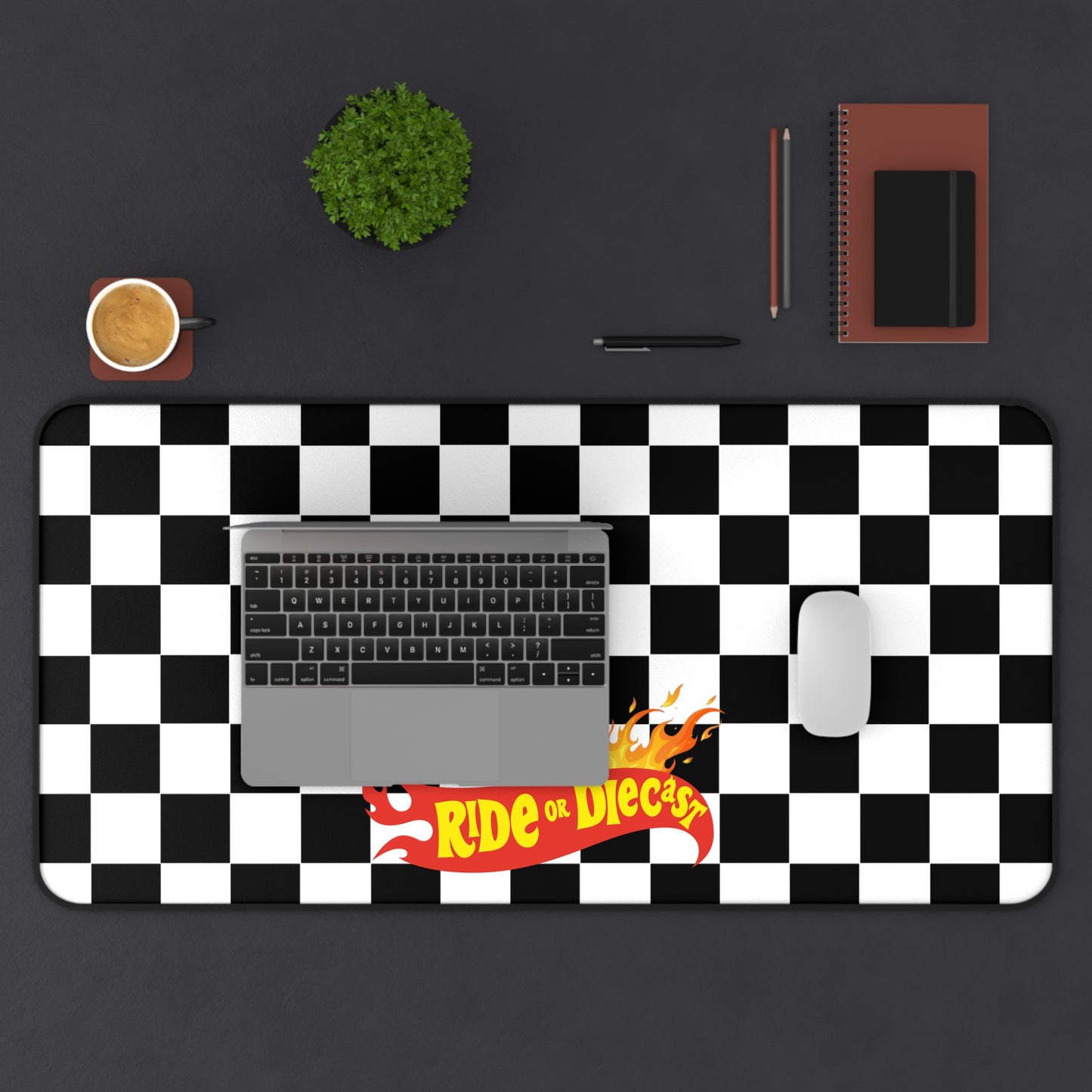 Ride or Die Desk Mat - Racing Motif Premium Desk Pad