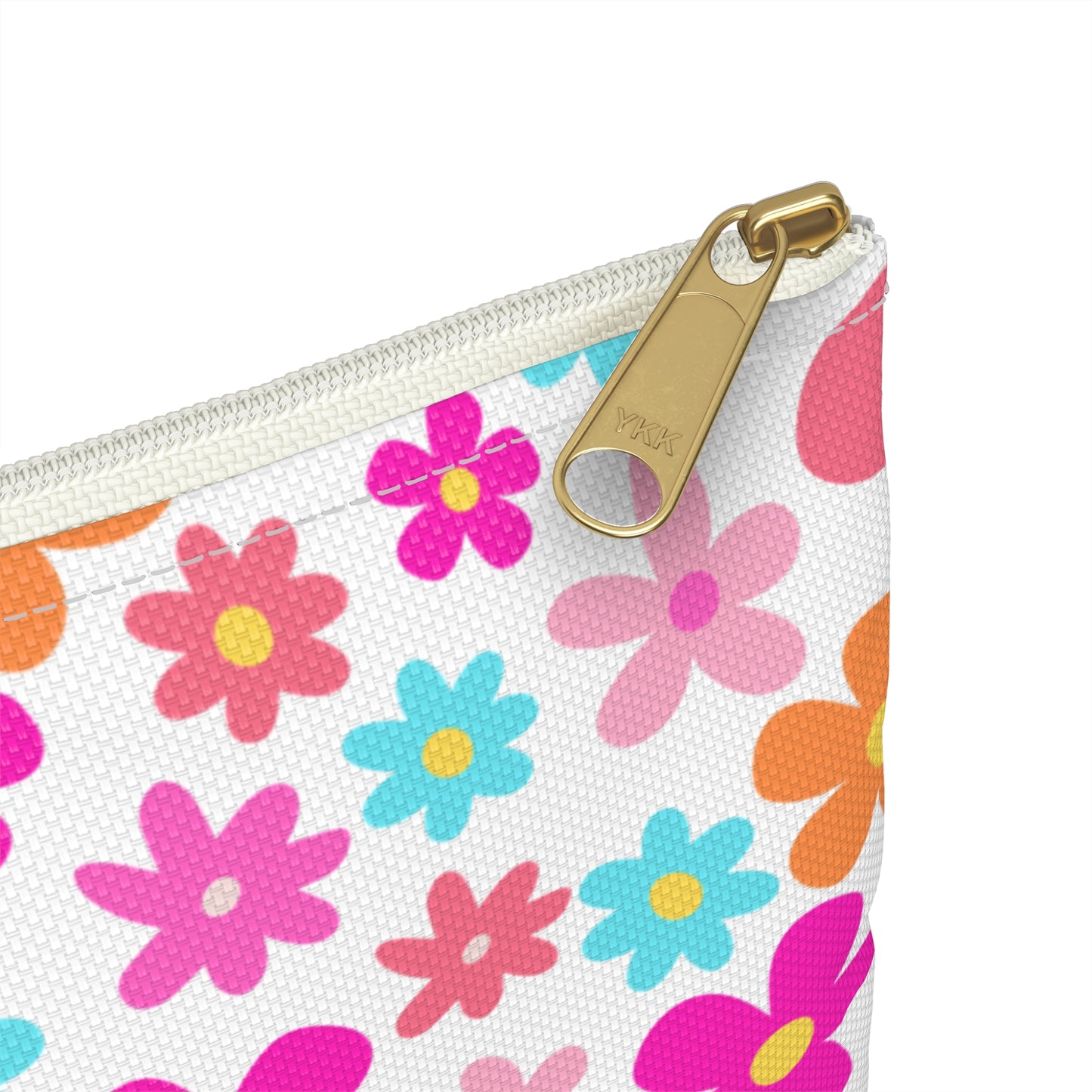 Colorful Retro Floral Pen Case and Accessory Bag