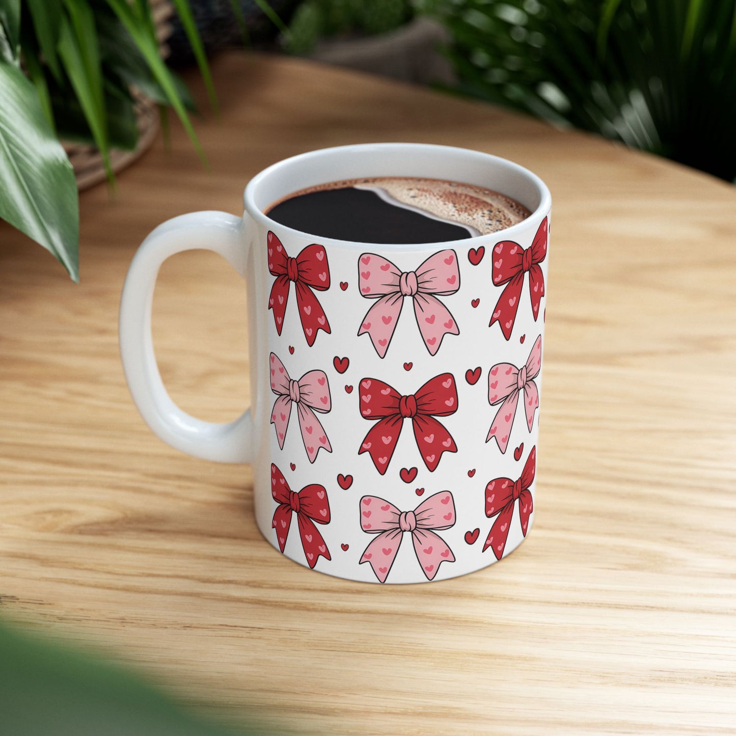 Coffee Mug (11oz) - Valentine’s Coquette Bows
