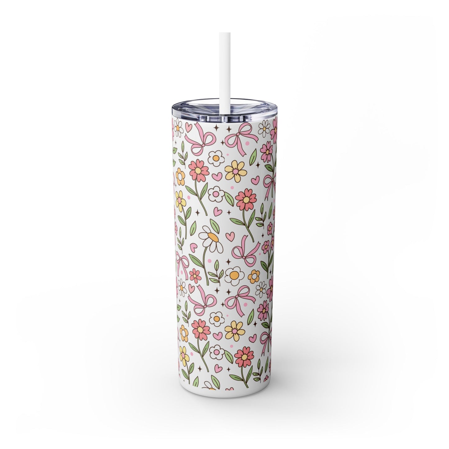 Personalized Skinny Tumbler with Straw, 20oz