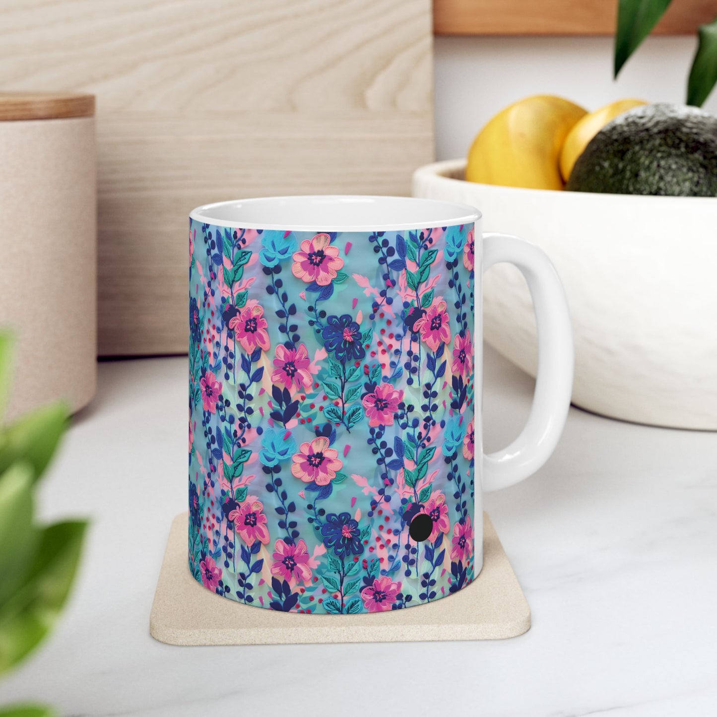 Cute Floral Coffee Mug (11oz)