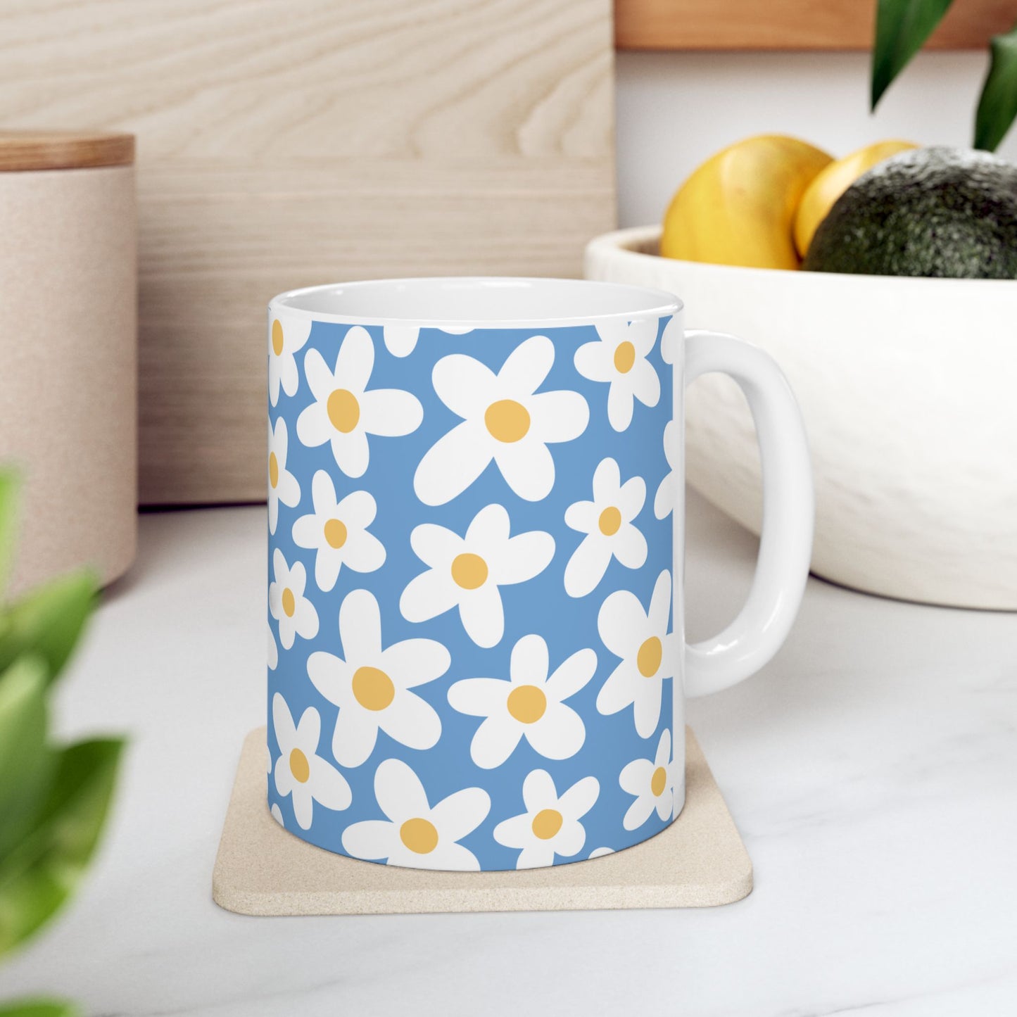Cute Retro Flowers Coffee Mug (11oz)