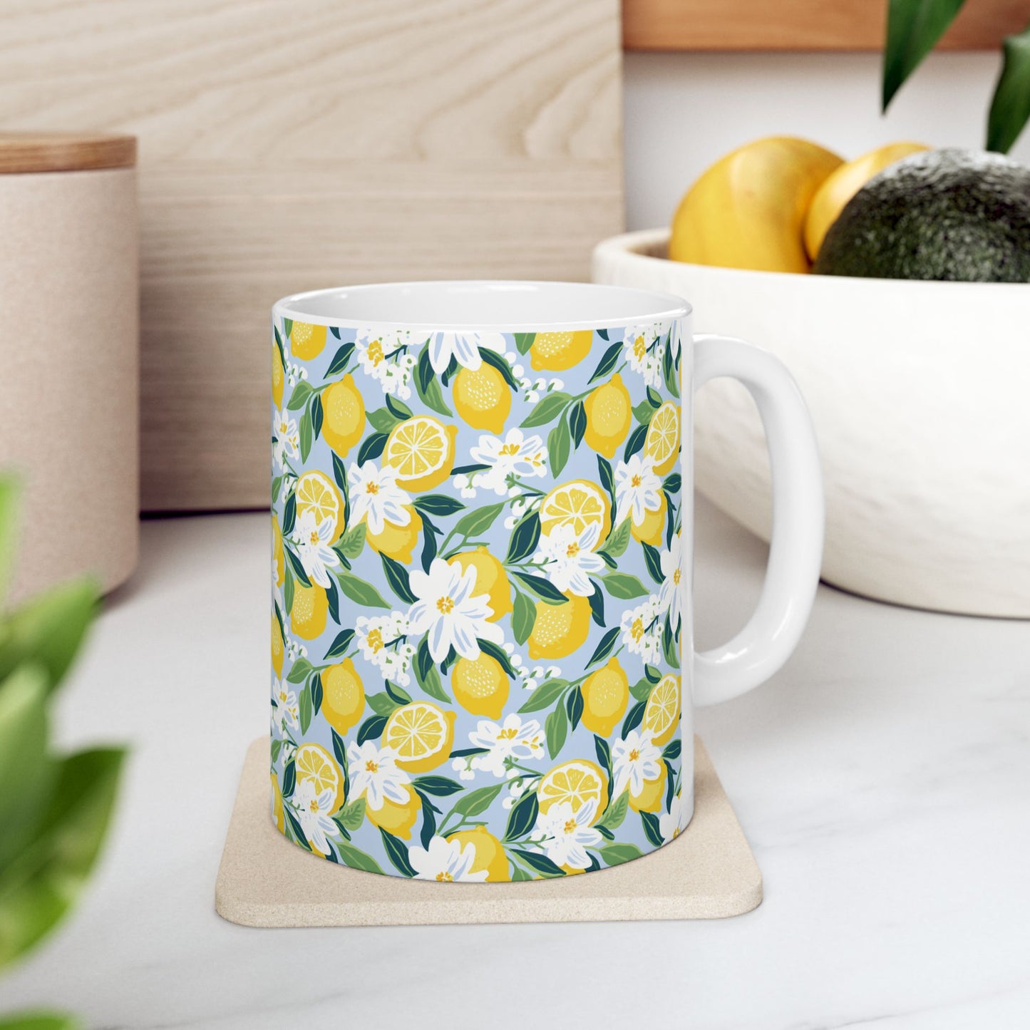 Cute Spring Lemon Lime Coffee Mug (11oz)