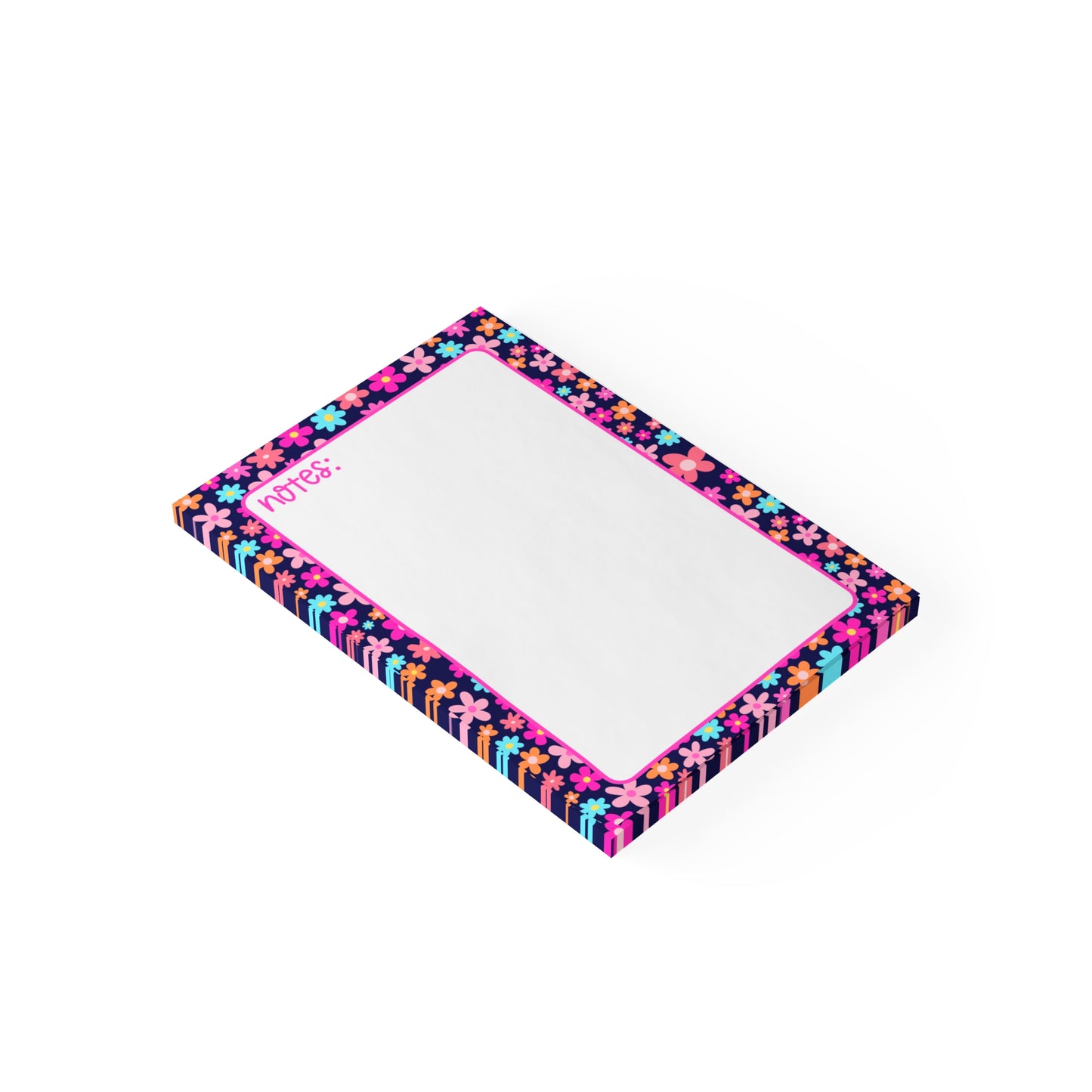 Flower Pattern Post-it® Note Pads - Bright & Colorful Sticky Notepad for Everyday Use