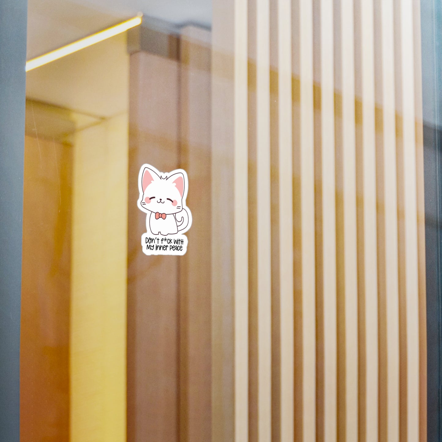 Cute Cat Sticker (waterproof) 2”x2” | Funny Cat Sticker