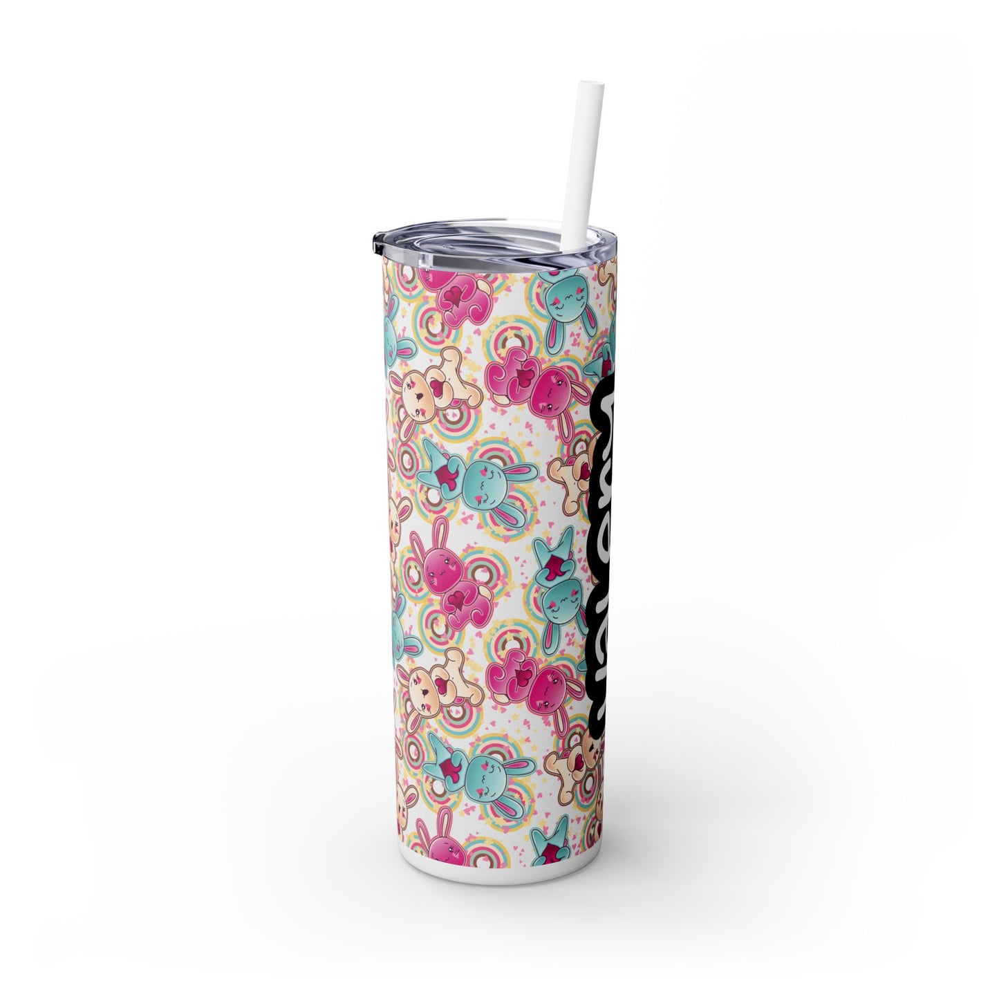Personalized Skinny Tumbler with Straw, 20oz