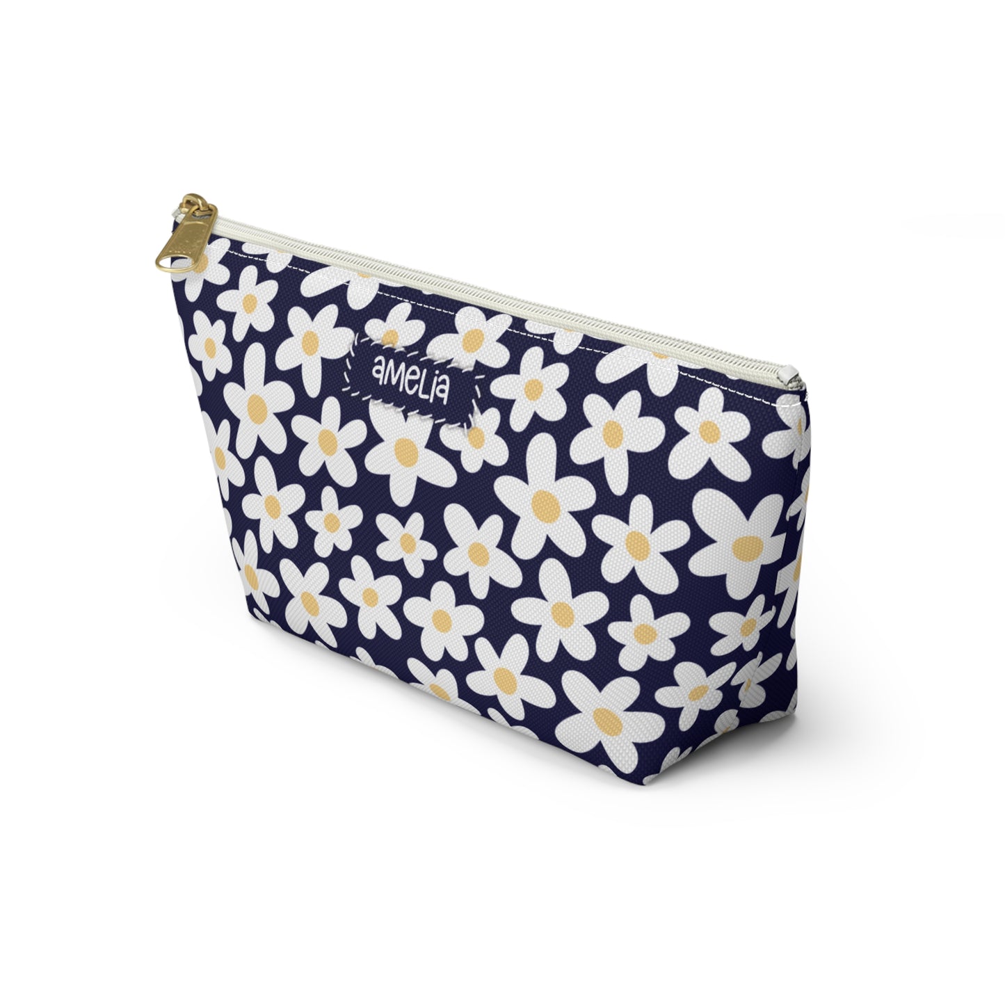 Personalized Retro Floral Pouch | Floral Accesories Bag