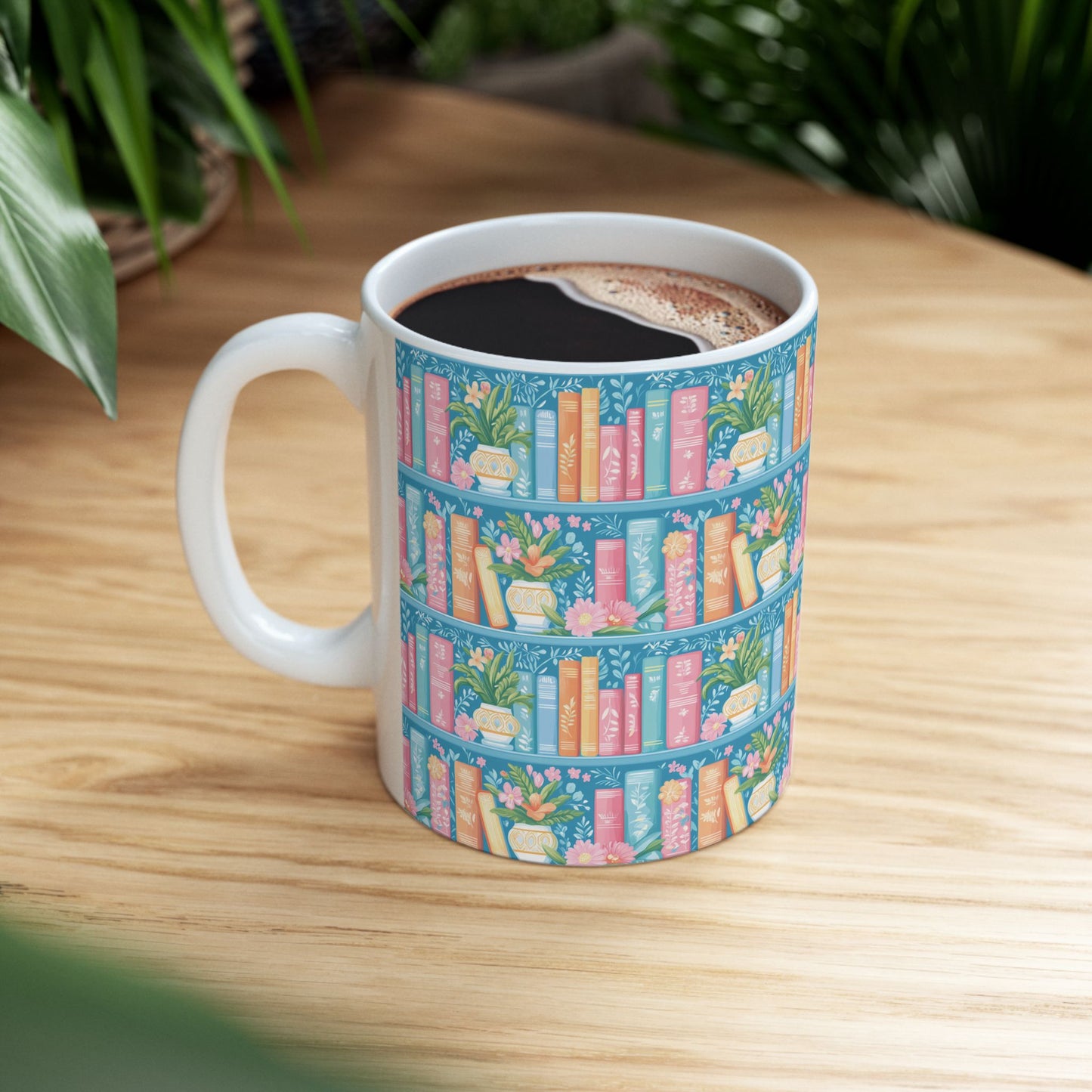 Cute Spring Flowers Booklover Coffee Mug (11oz)