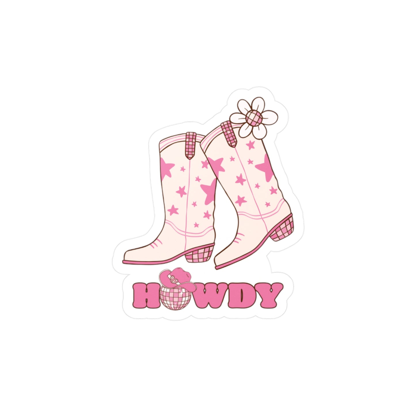 Cute Cowgirl Boots Sticker (waterproof) 2”x3”