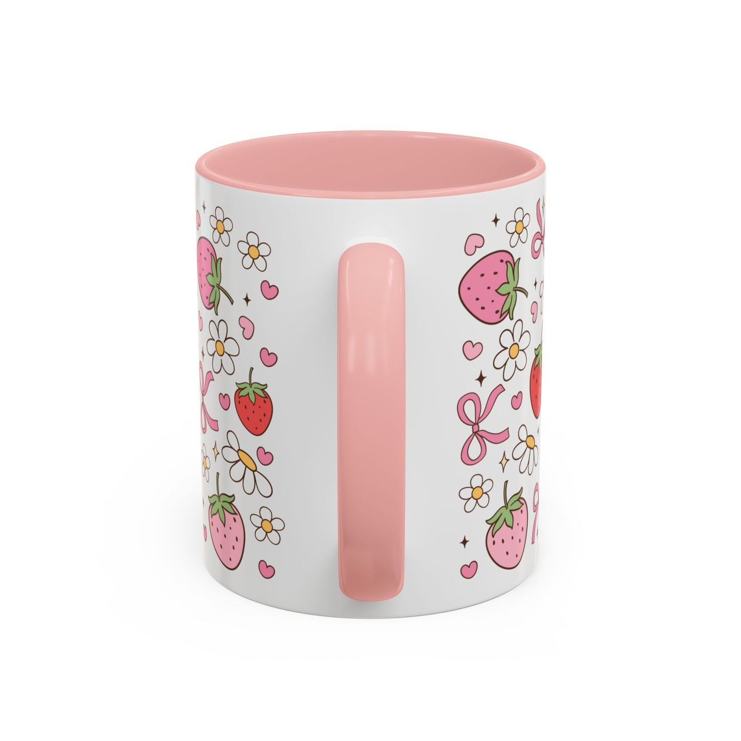 Cute Spring Strawberries Personalized Coffee Mug (11oz) | Strawberries Mug