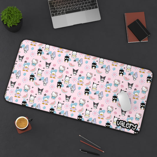Cute Hello Kitty Desk Mat, Sanrio Desk Mat, Gaming Mouse Pad, Office Accessories, Cartoon Desk Decor, Gifts for Her, Pink Hello Kitty Design