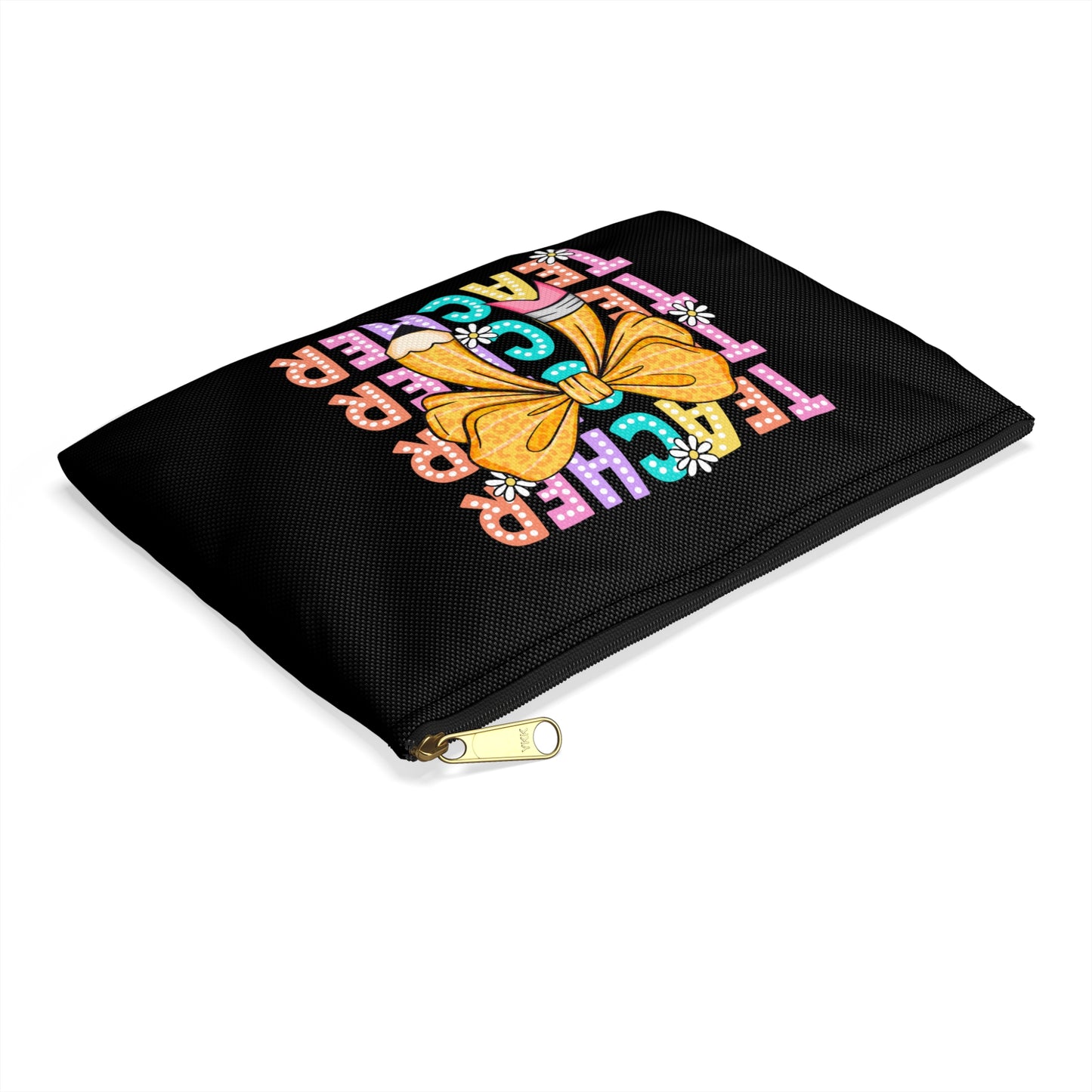 Teacher Pencil Case | Teacher Accessory Pouch with Colorful Bow Design - Perfect Gift for Educators