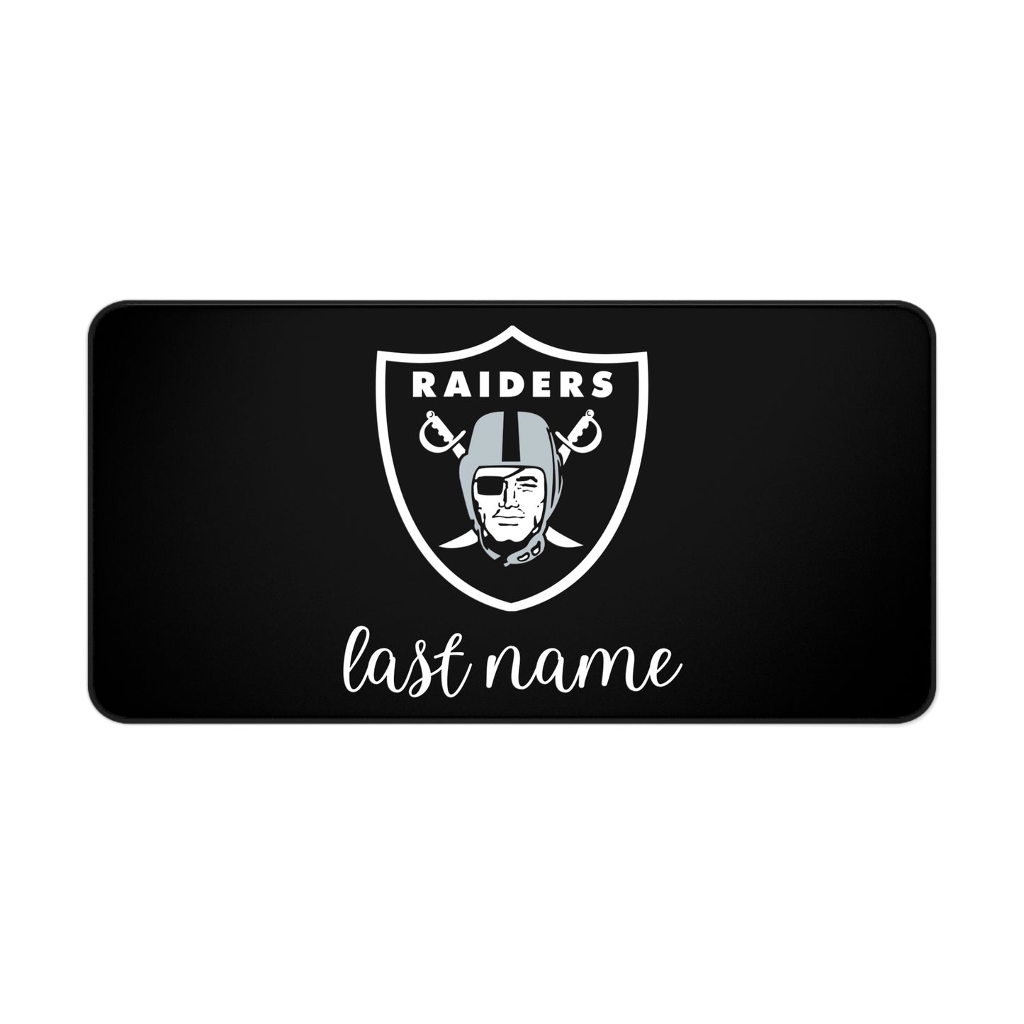 Raiders Personalized Desk Mat, Football Theme Office Mat, Custom Gamer Desk Pad, Sports Decor, Gift for Him
