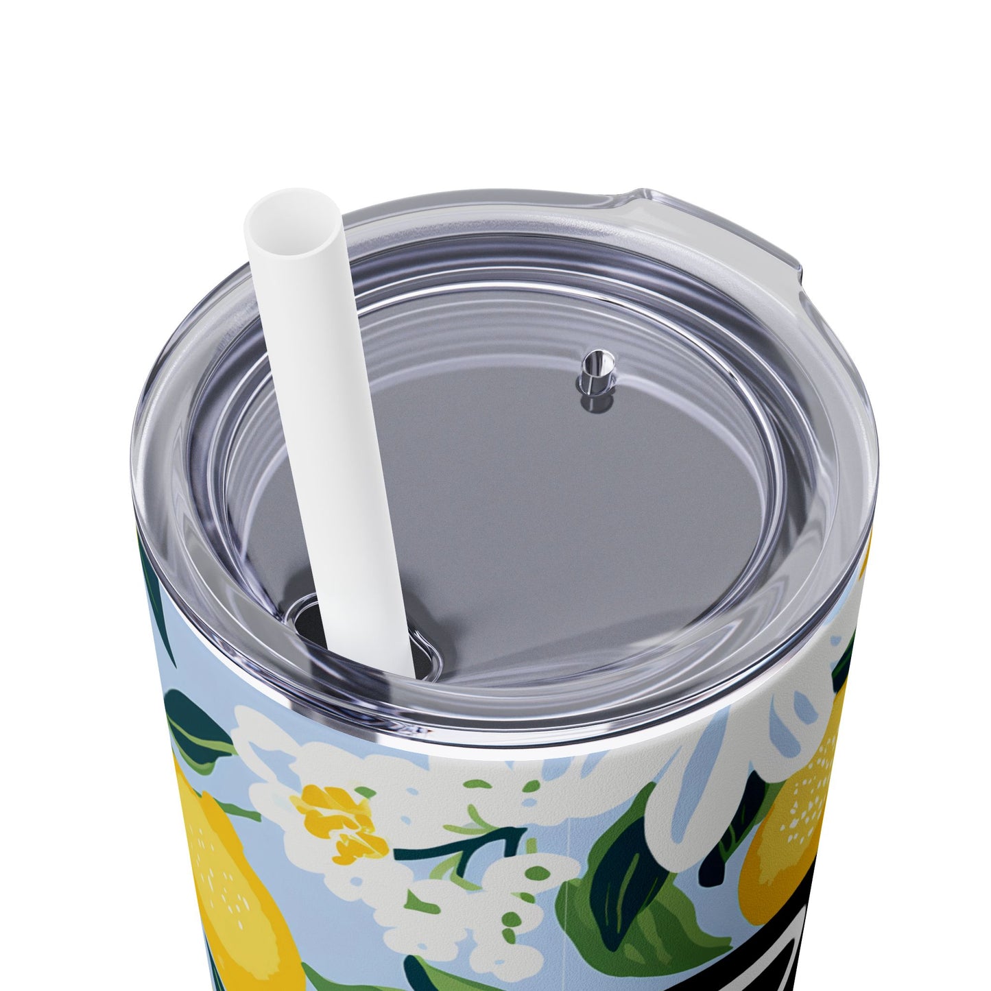 Personalized Lemon Lime Skinny Tumbler with Straw, 20oz