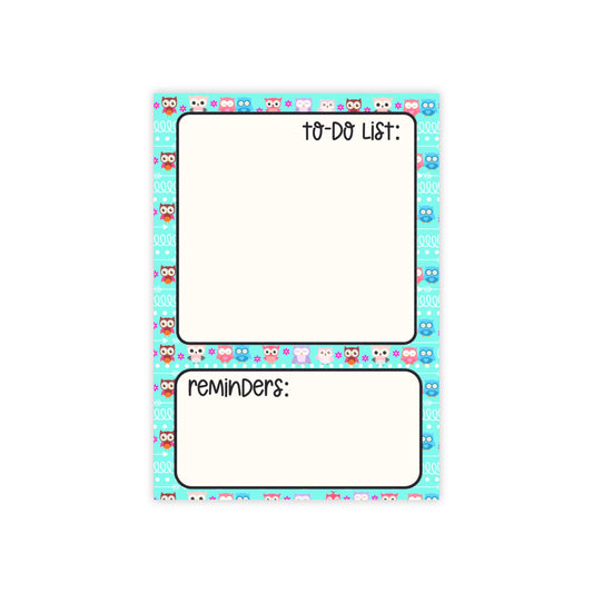 Cute Owl To-Do List Notepad | Reminder Pad for Home and Office, Gift for Students, Festive Organizing Supplies