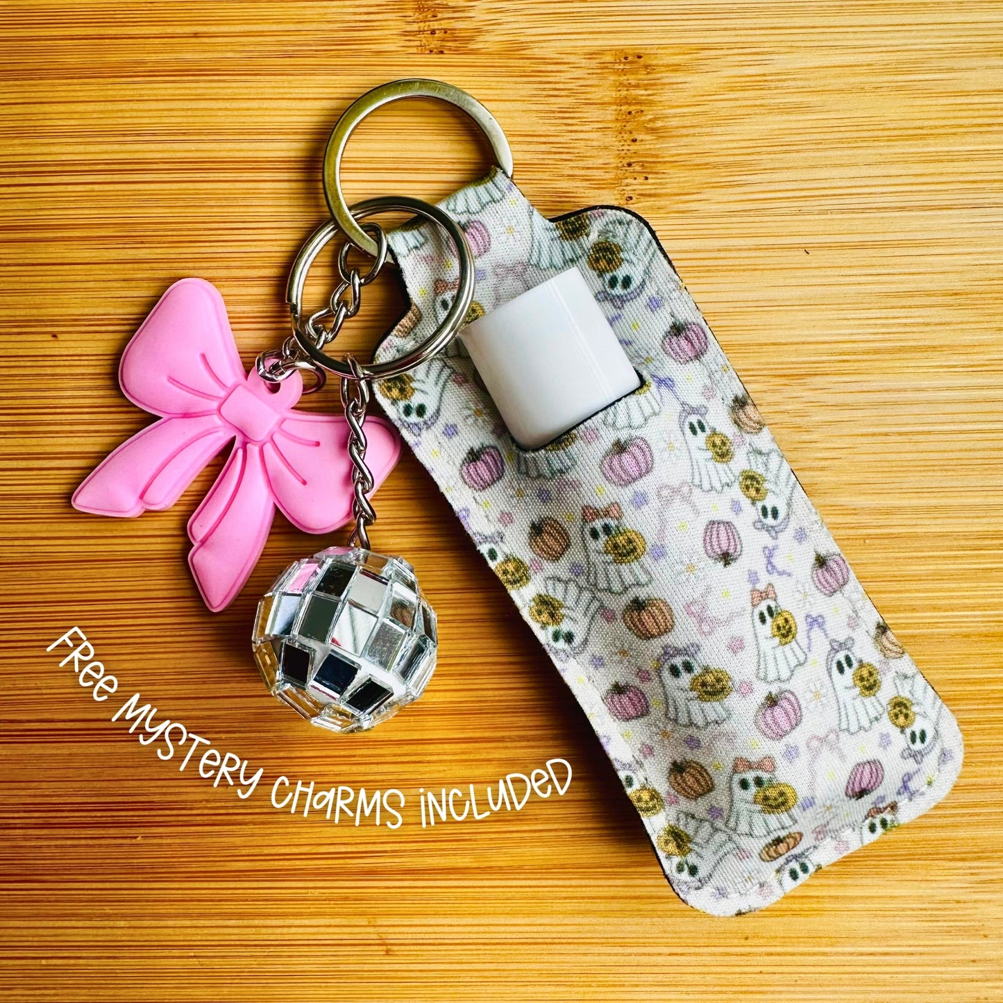 5-Pack Cute Keychain Lip Balm Holders | Includes Free Lip Balms & Mystery Charms | Free Shipping