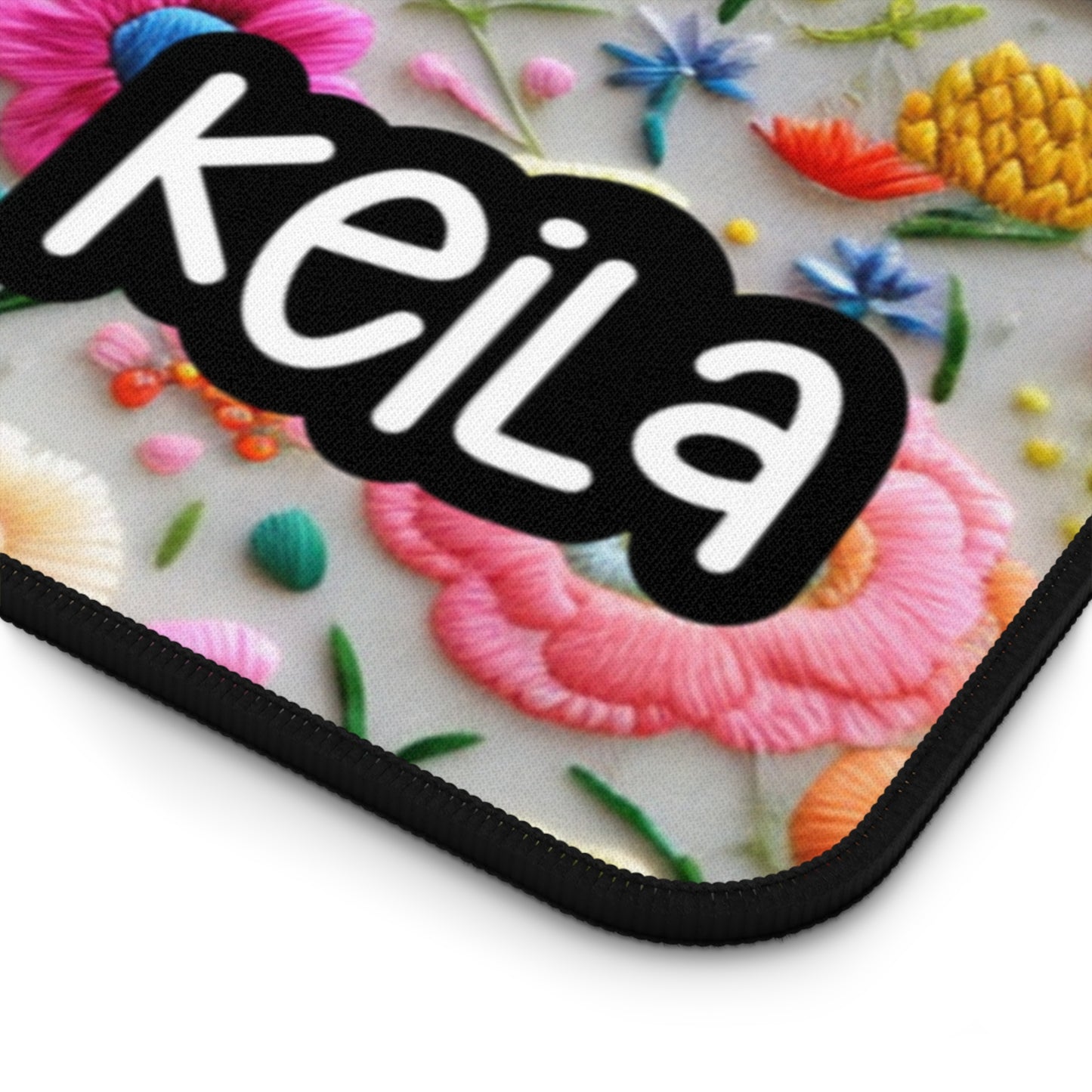 Personalized Bookish 3D Floral Desk Mat