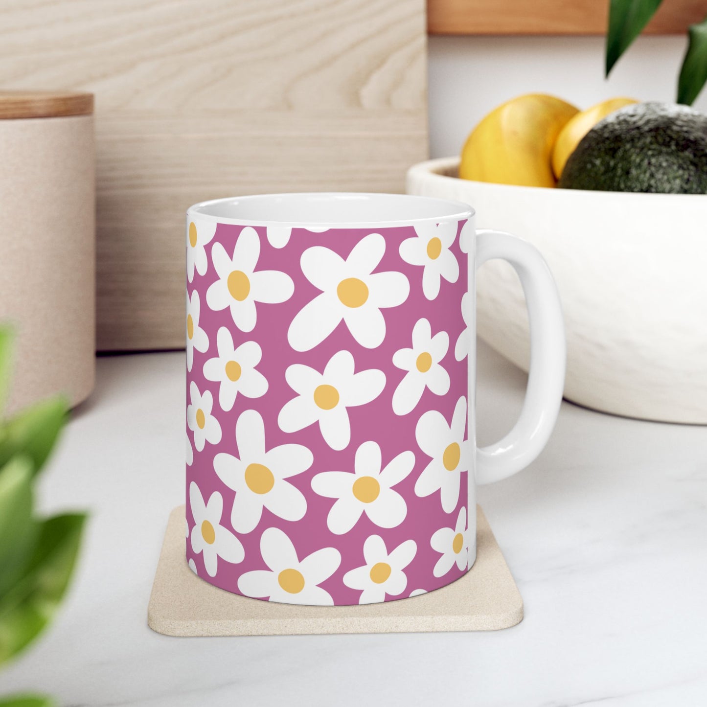 Cute Retro Flowers Coffee Mug (11oz)