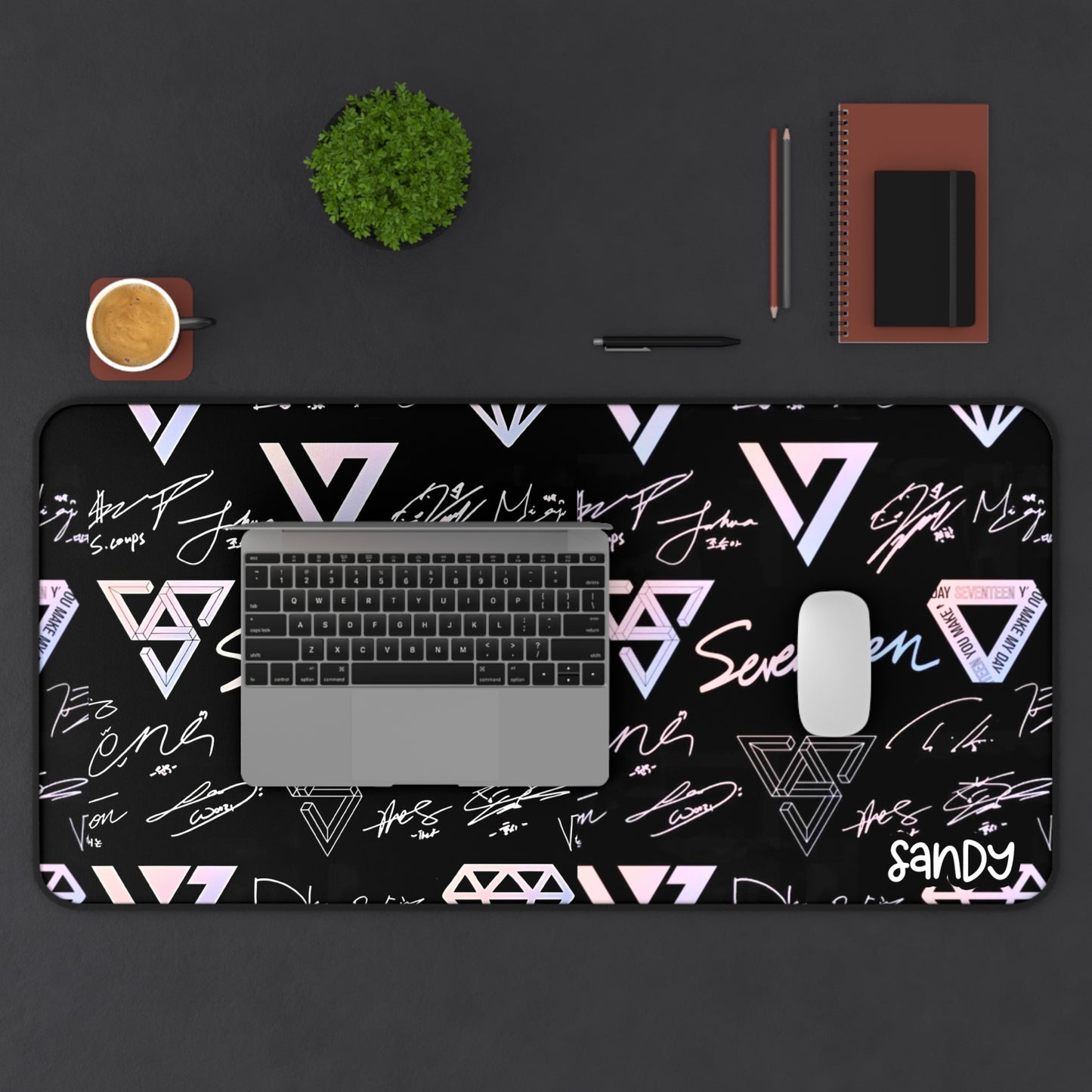 Seventeen Inspired Desk Mat, K-Pop Desk Accessory, Gaming Mat, Home Office Decor, Gift for Kpop Fans, kpop Mouse Pad