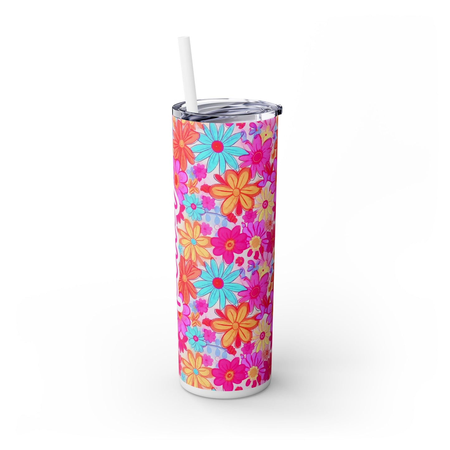 Personalized Tropical Flowers Tumbler