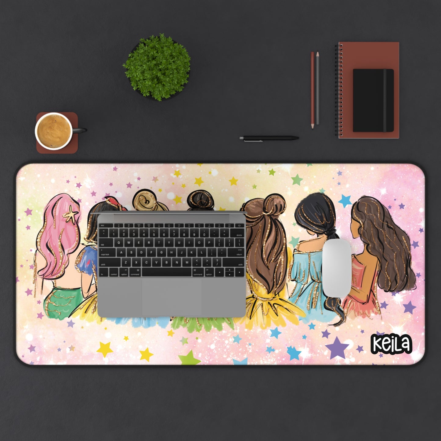 Personalized Disney Princess Design Desk Mat