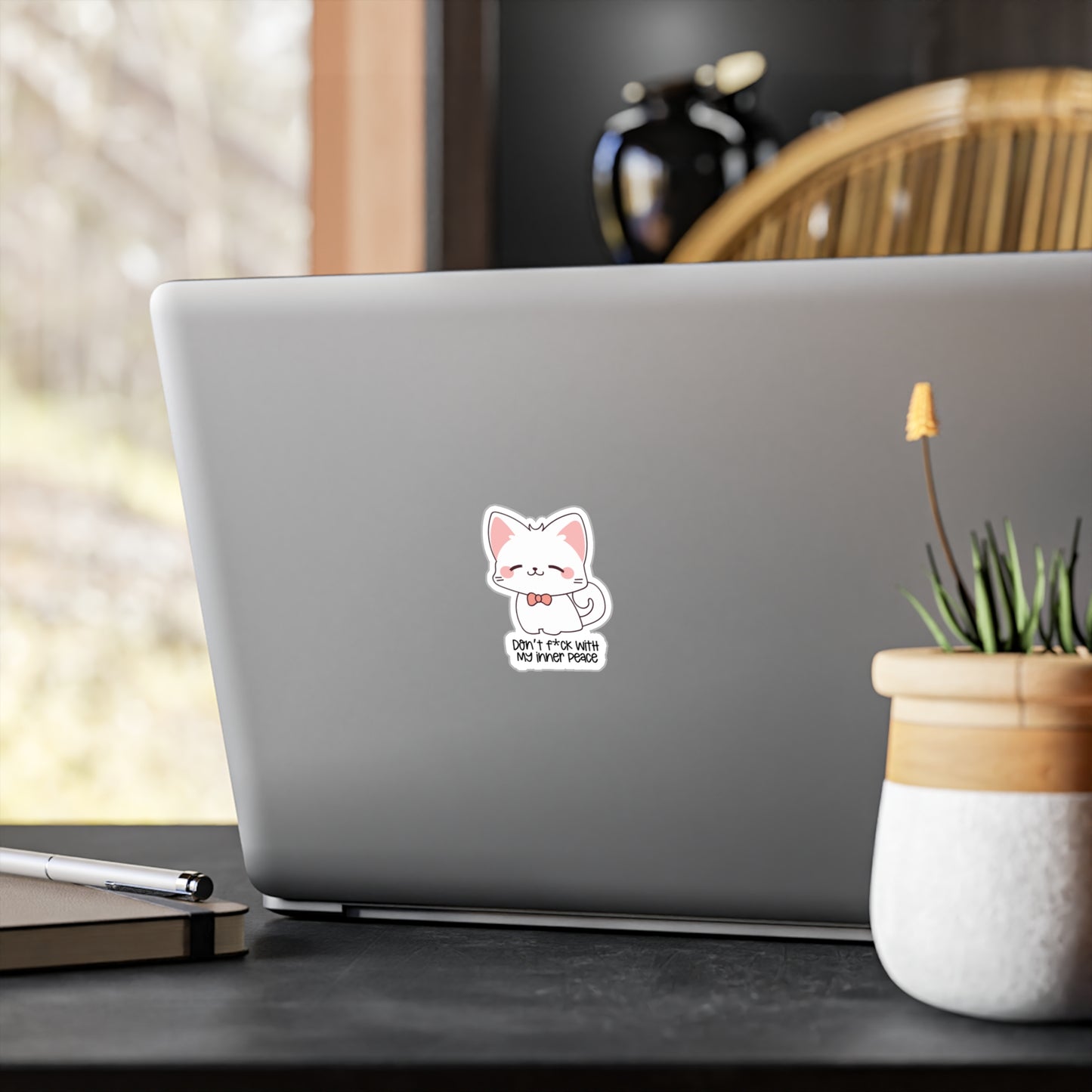 Cute Cat Sticker (waterproof) 2”x2” | Funny Cat Sticker