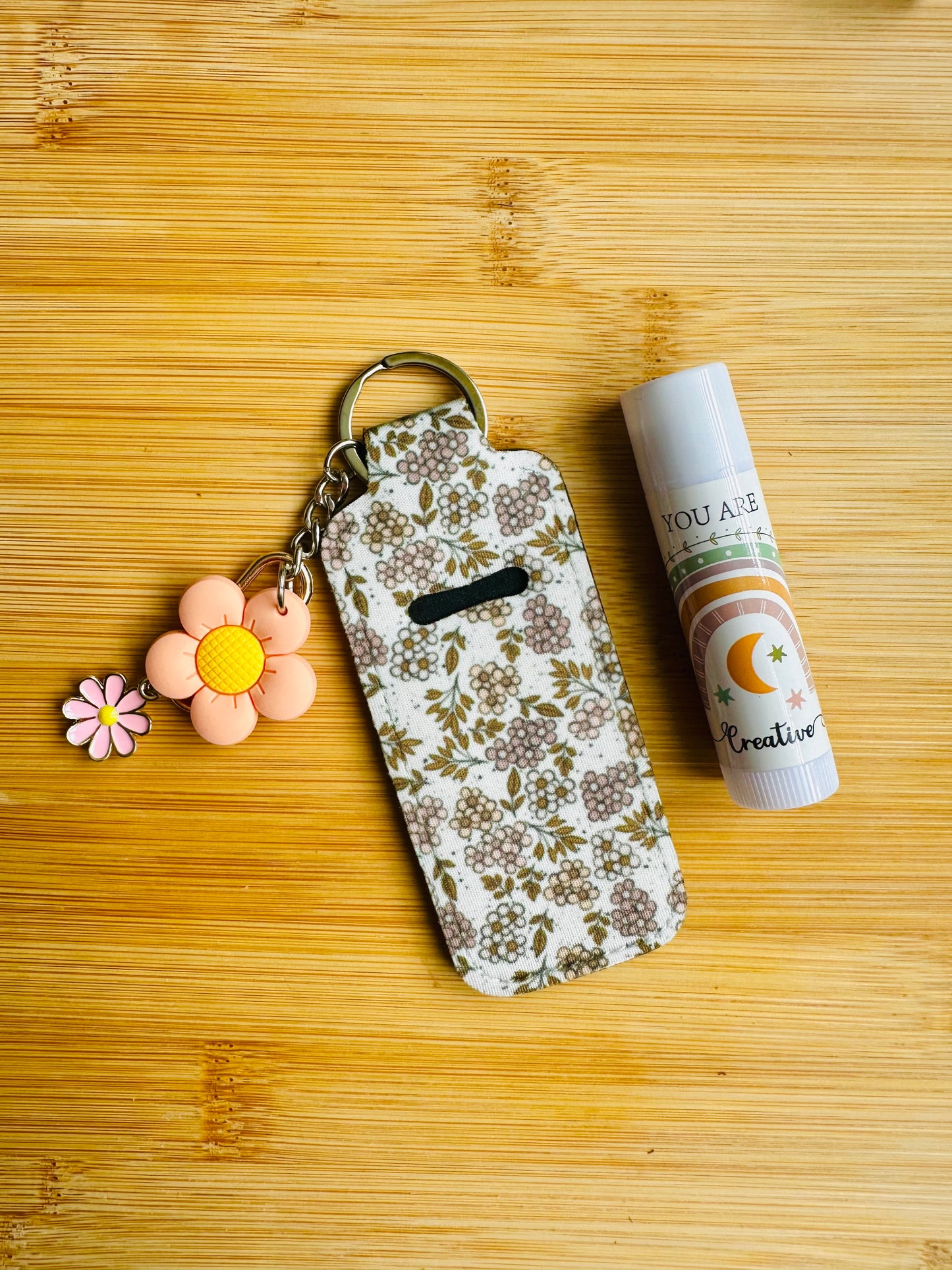 5-Pack Cute Keychain Lip Balm Holders | Includes Free Lip Balms & Mystery Charms | Free Shipping