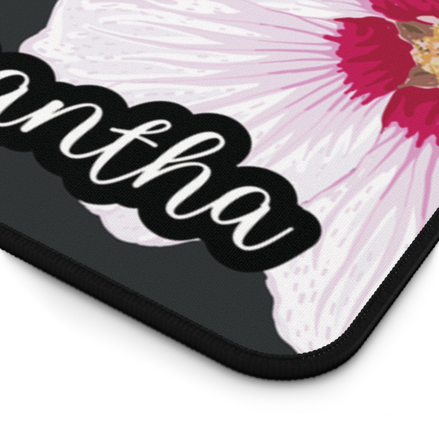 Personalized Hibiscus Flower Desk Mat | Cute Desk Pad