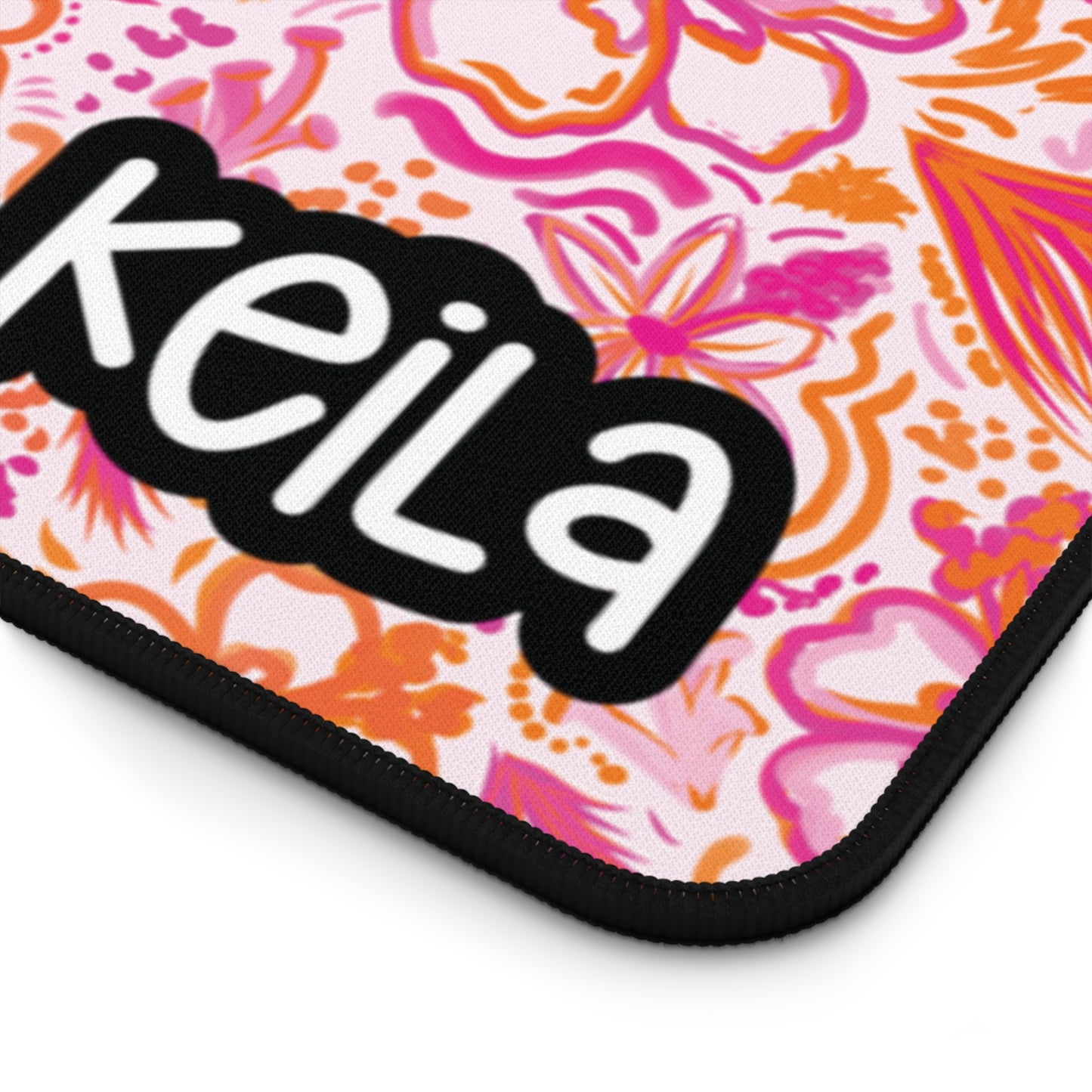Personalized Cute Hawaiian Floral Desk Mat | Cute Desk Pads
