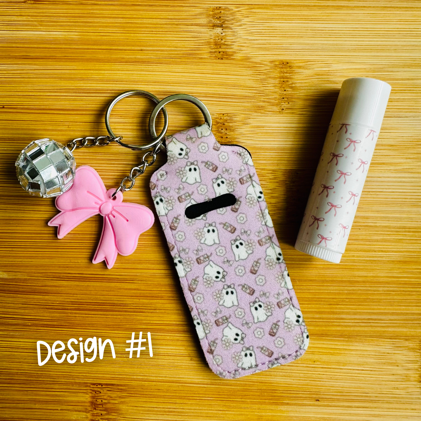Lip Balm Keychain Holder with Free Lip Balm & Mystery Charms | Cute Bag Charm | Personalized Bag Charm - Free Shipping