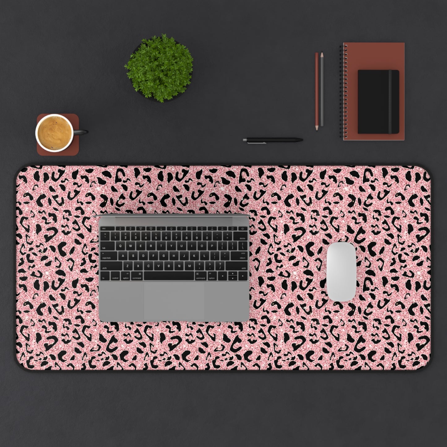 Chic Leopard Print Desk Mat | Stylish Workspace Decor, Mouse Pad, Office Accessories, Gift for Her, Home Office Decor