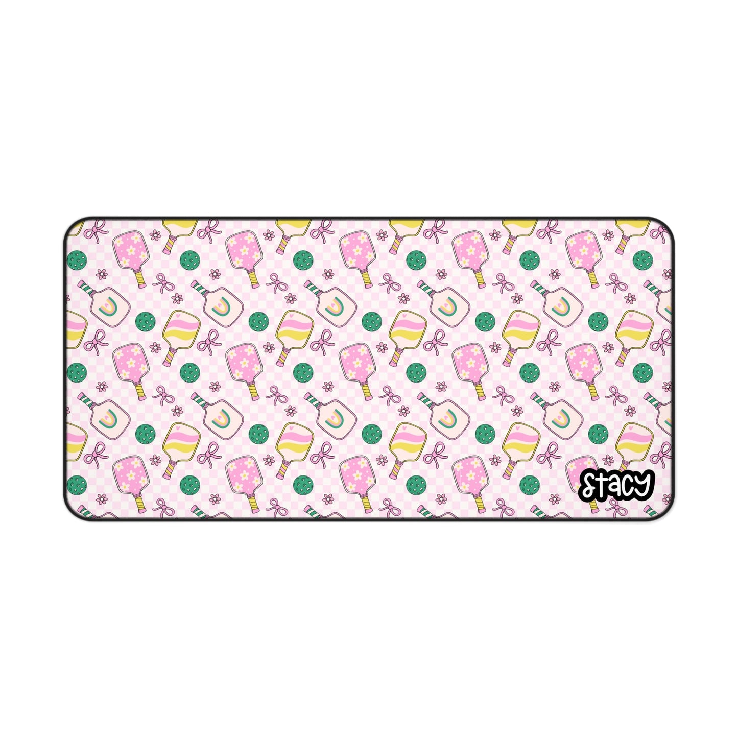 Cute Pickleball Desk Mat, Coquette Pickleball Mouse Pad, Home Office Decor, Gift for Students, Desk Accessories, Study Stationery, Cute Work Space