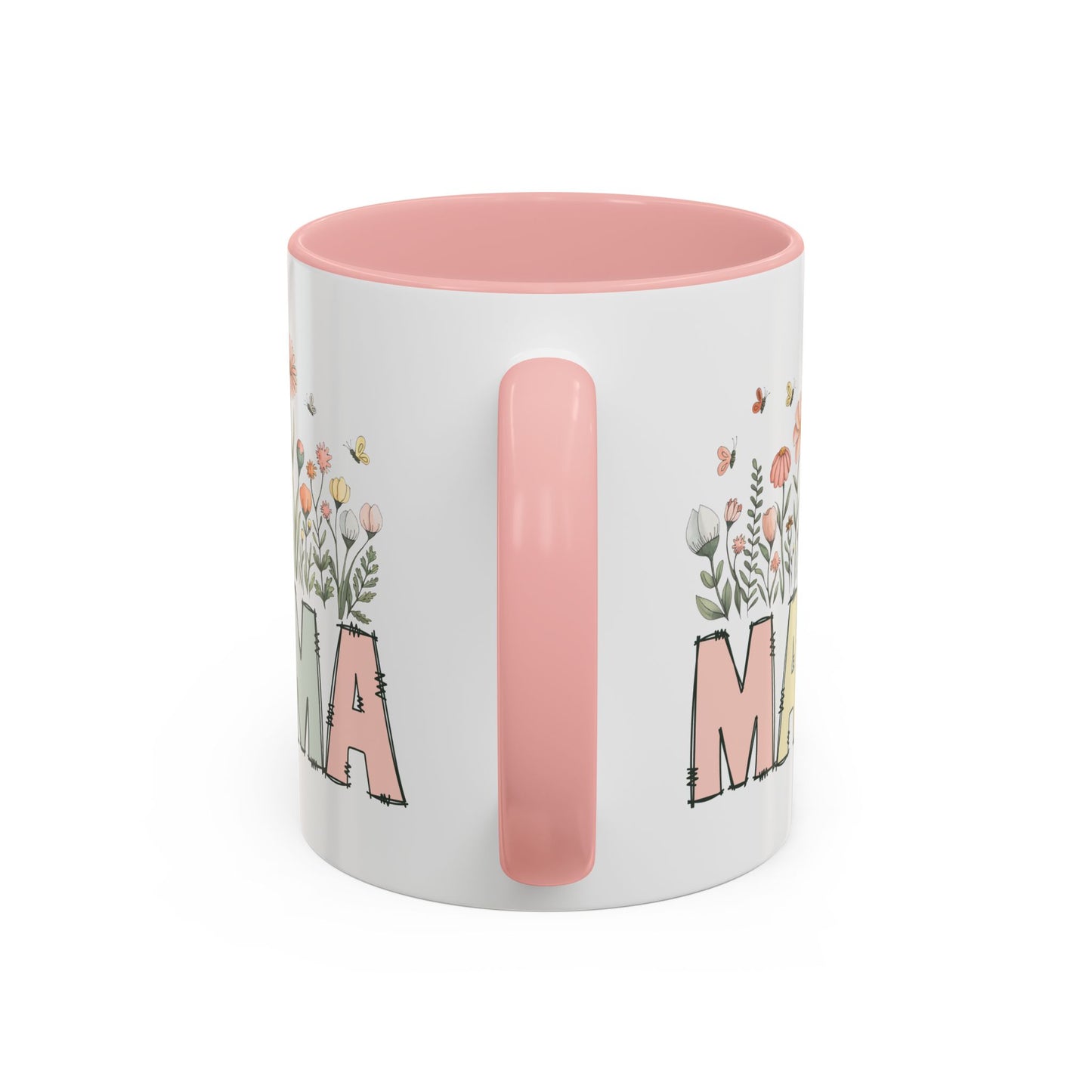 Floral 'MAMA' Accent Coffee Mug - Perfect Gift for Moms