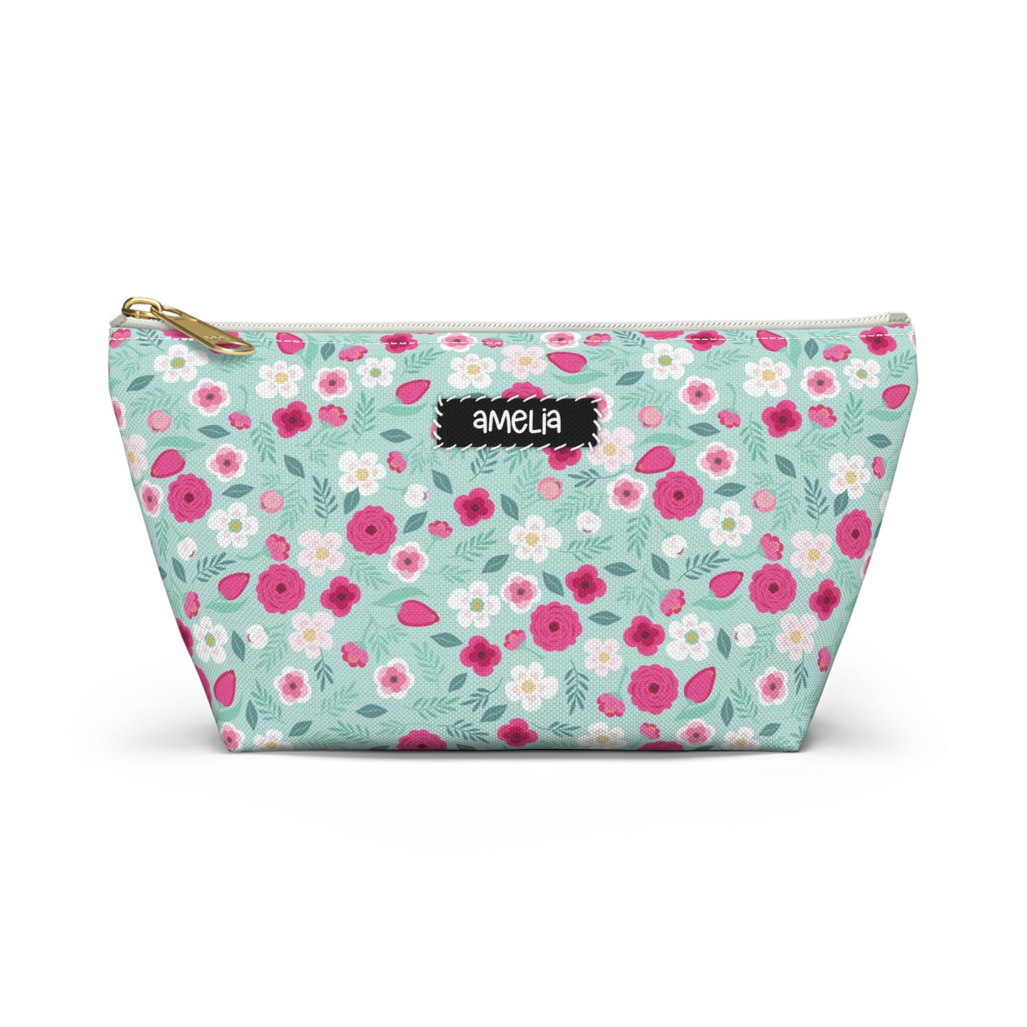 Personalized Floral Pouch | Floral Accesories Bag