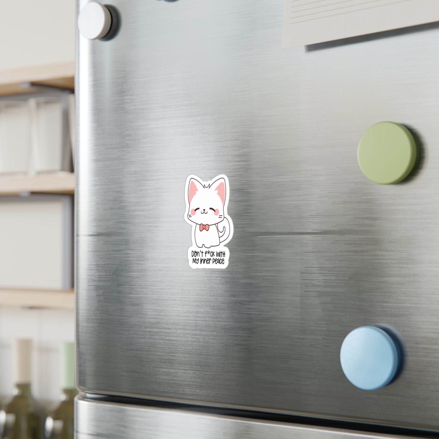 Cute Cat Sticker (waterproof) 2”x2” | Funny Cat Sticker