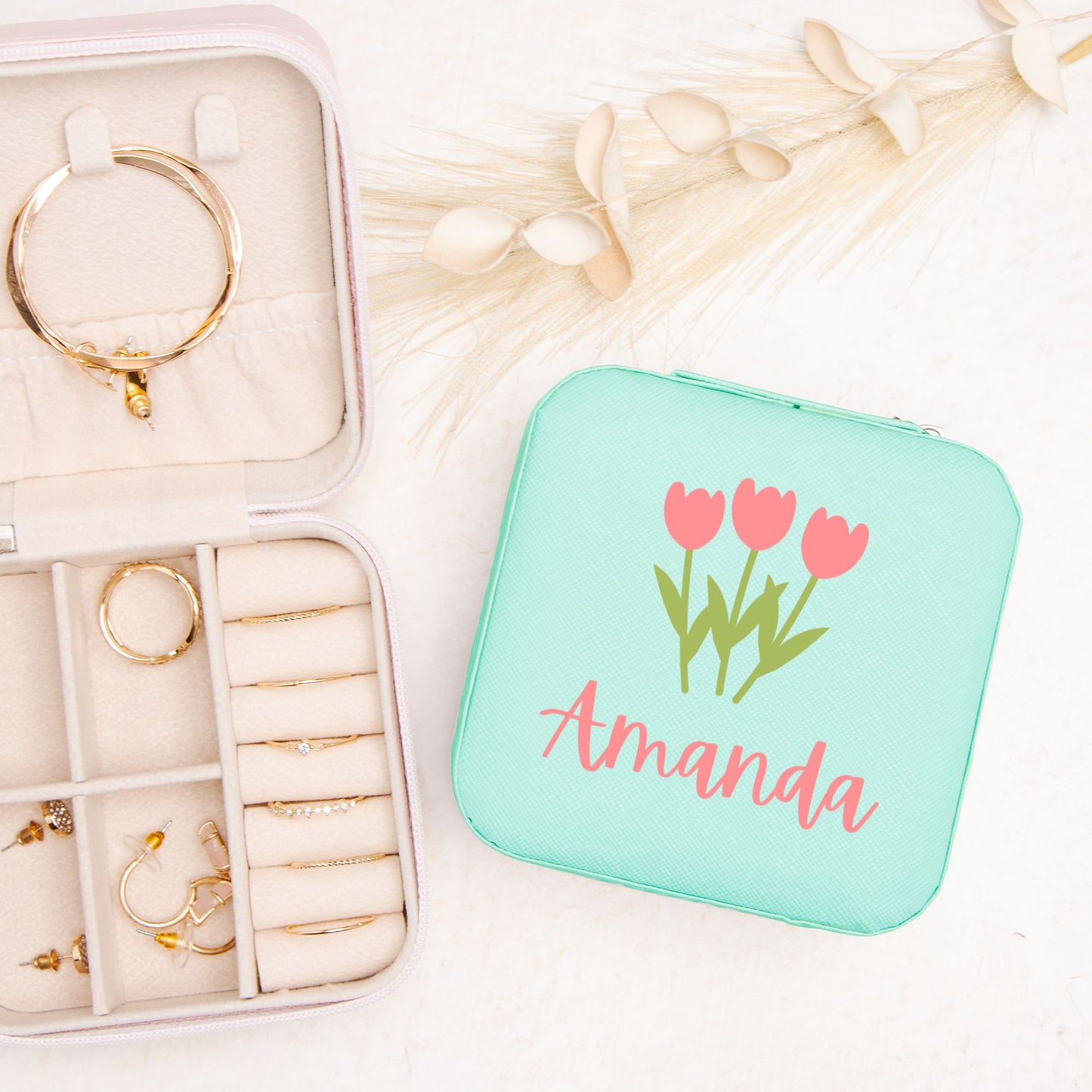 Personalized Jewelry Box / Jewelry Travel Case