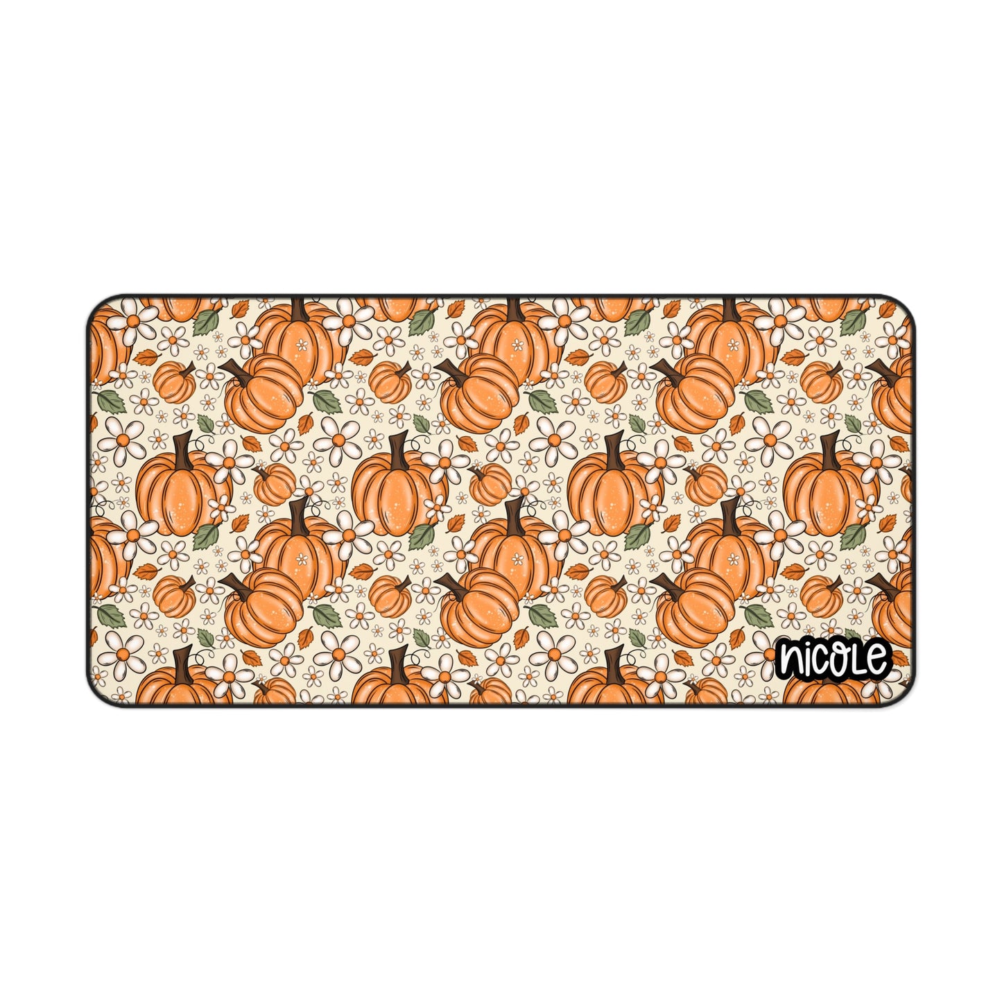 Autumn Pumpkin Desk Mat, Fall Office Decor, Seasonal Desk Accessories, Harvest Mouse Pad, Thanksgiving Gift Idea, Cozy Workspace