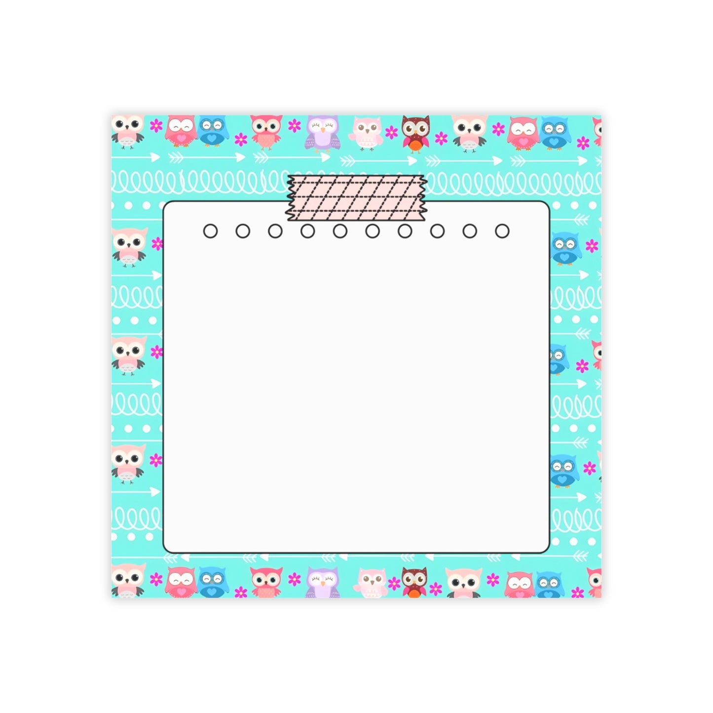 Cute Owl Sticky Note Pads, Personalized Stationery, Writing Pads, Office Supplies, Gift for Teachers, Planner Accessories, Cute Desk Decor