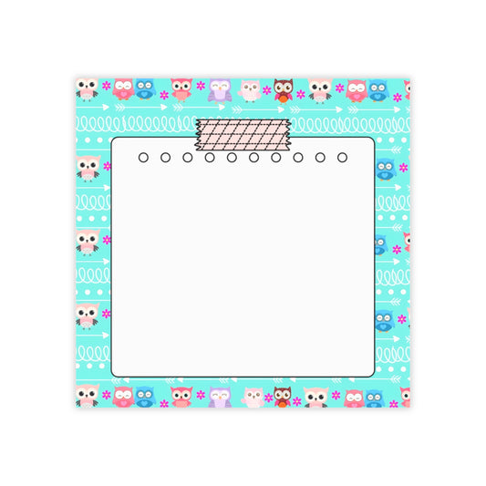 Cute Owl Sticky Note Pads, Personalized Stationery, Writing Pads, Office Supplies, Gift for Teachers, Planner Accessories, Cute Desk Decor
